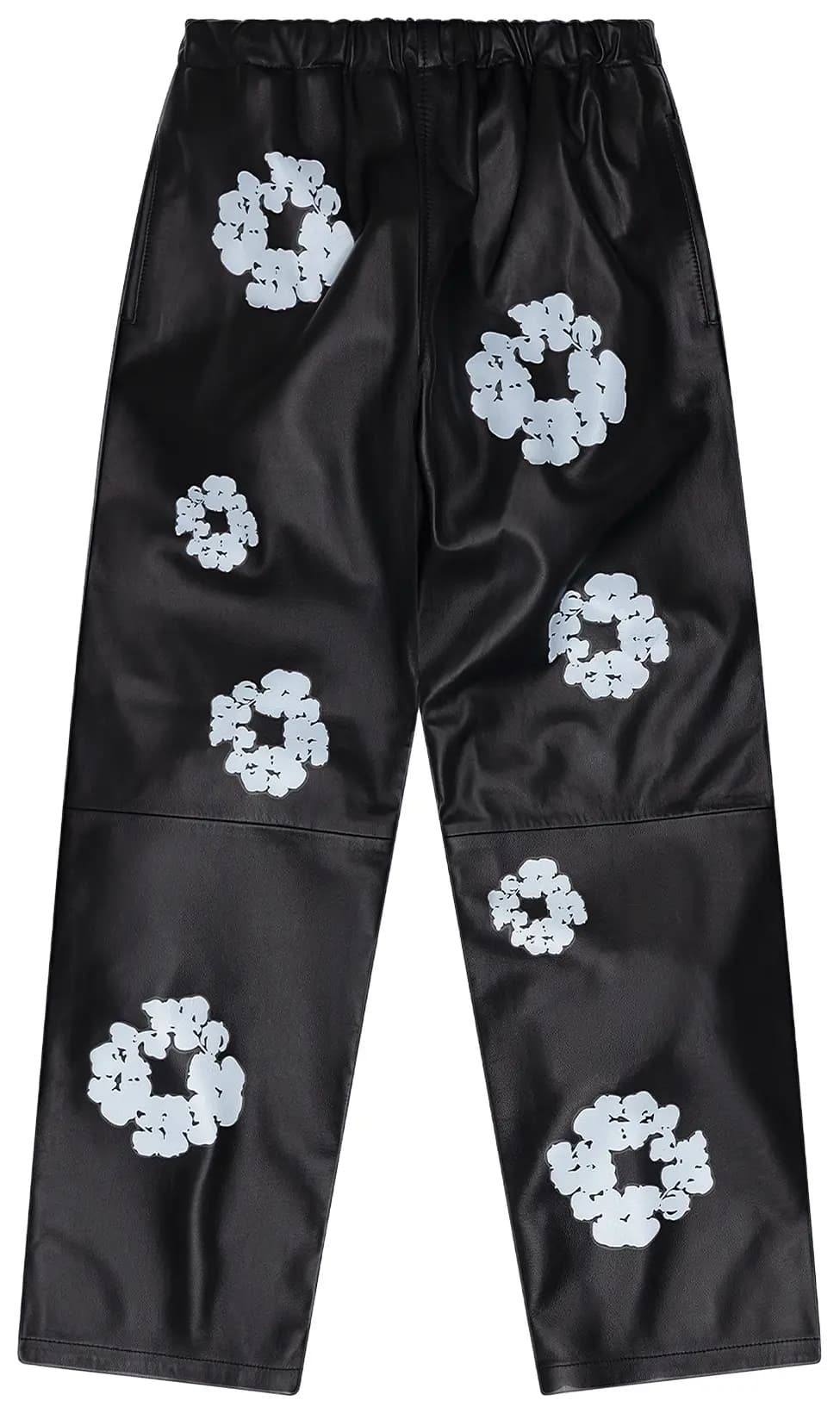 Denim Tears Leather Cotton Wreath Sweatpants 'Black' by Denim Tears