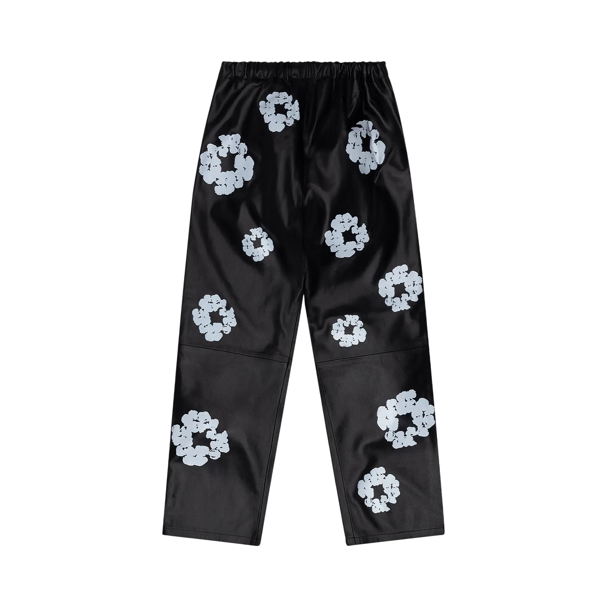 Denim Tears Leather Cotton Wreath Sweatpants 'Black' by Denim Tears