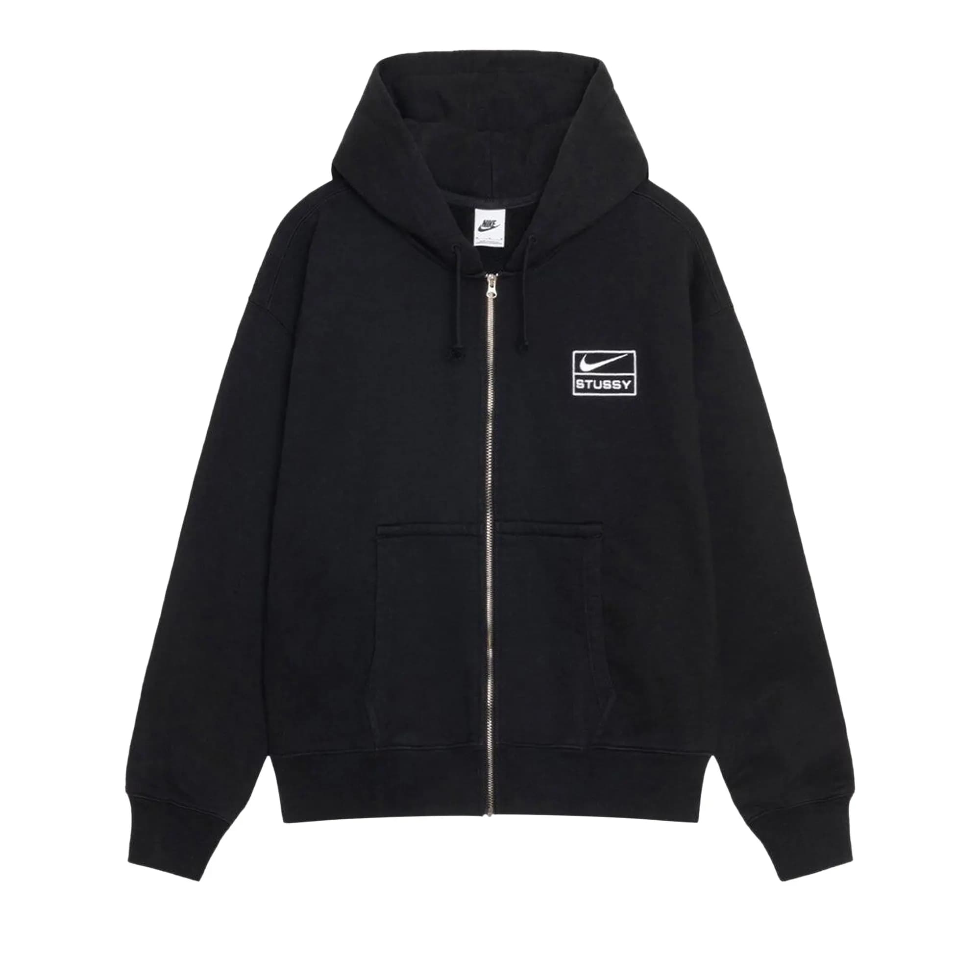 Stussy x Nike Stone Washed Fleece Zip Hoodie 'Black' by Stüssy