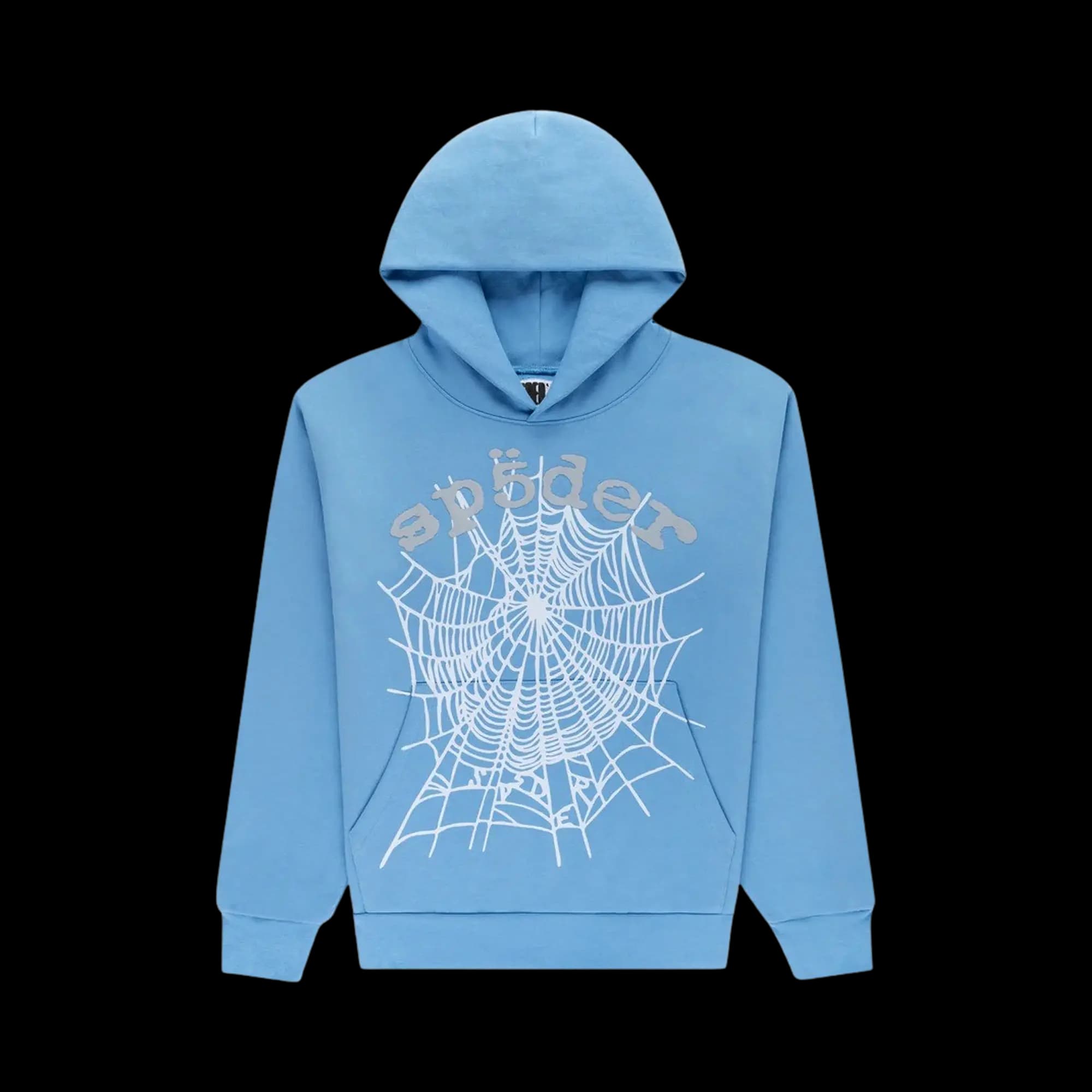 Sp5der OG Web V2 Hoodie 'Dusty Blue' by SP5DER
