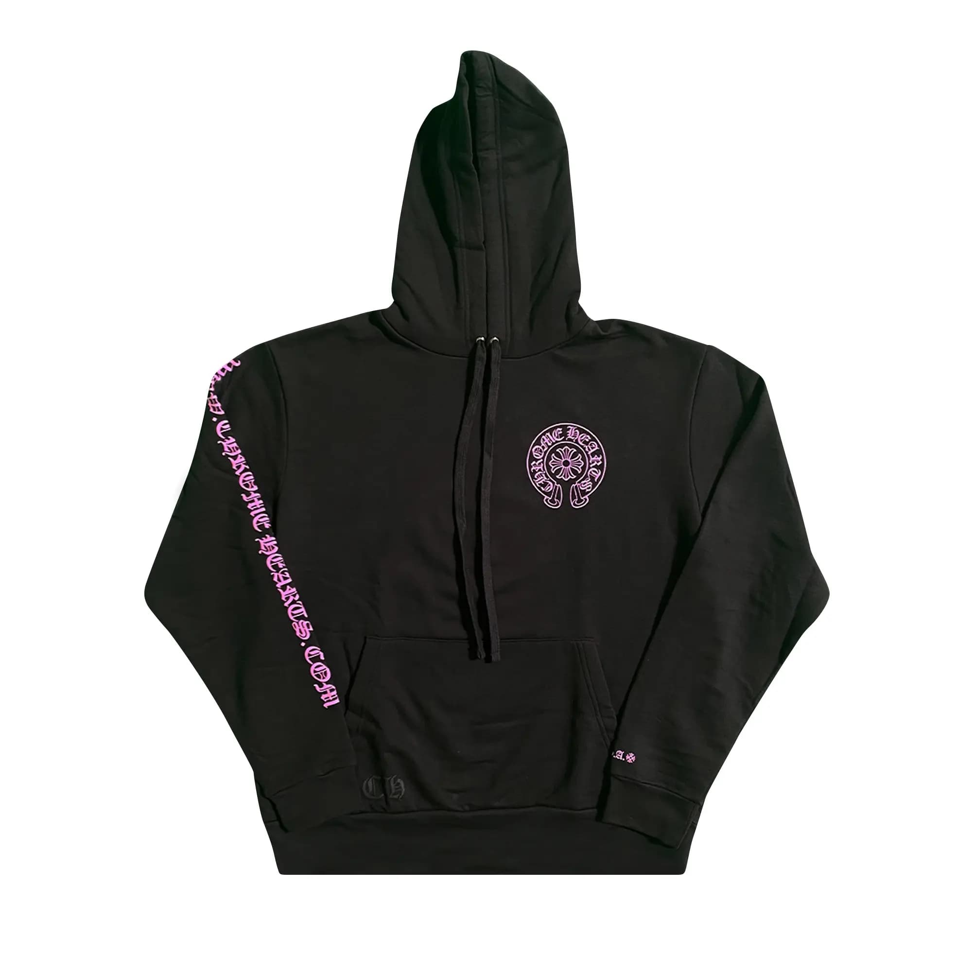 Chrome Hearts Horseshoe Hoodie (Web Exclusive) 'Black/Pink' by Chrome Hearts