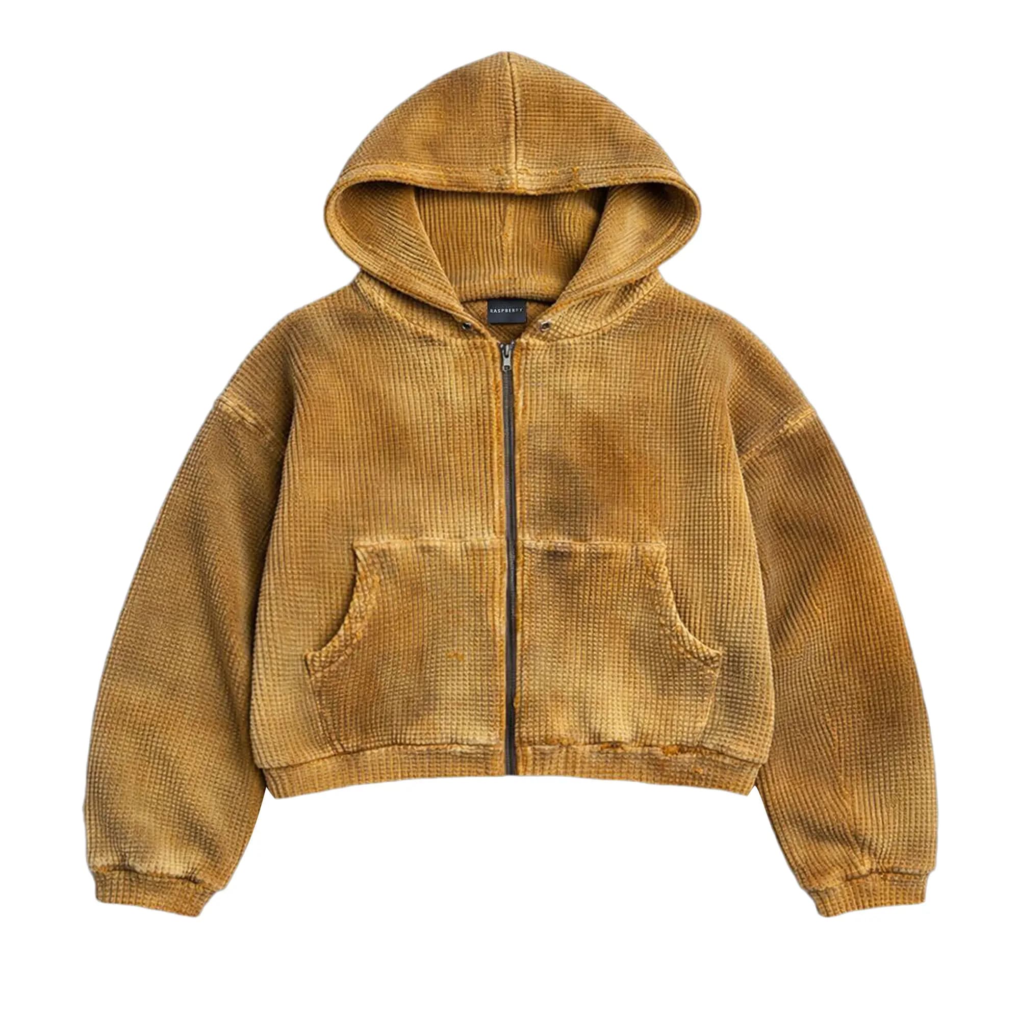 GV Gallery Waffle Thermal Zip Up 'Mustard' by GV Gallery