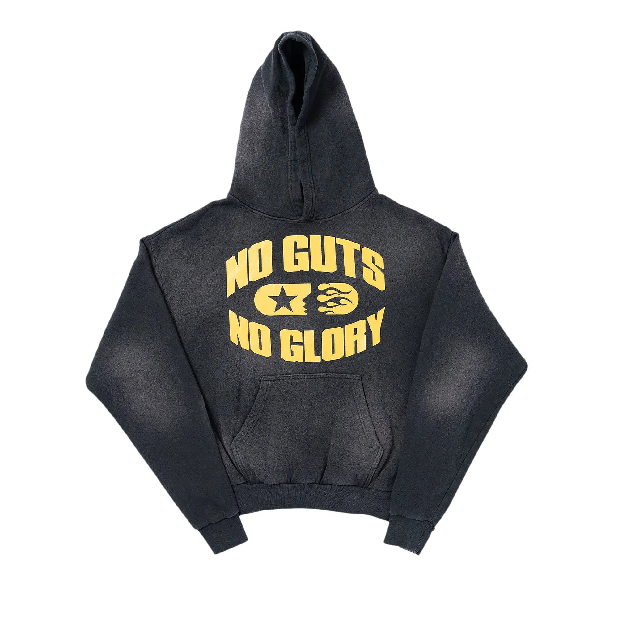 Hellstar No Guts No Glory Hoodie 'Washed Black' by Hellstar
