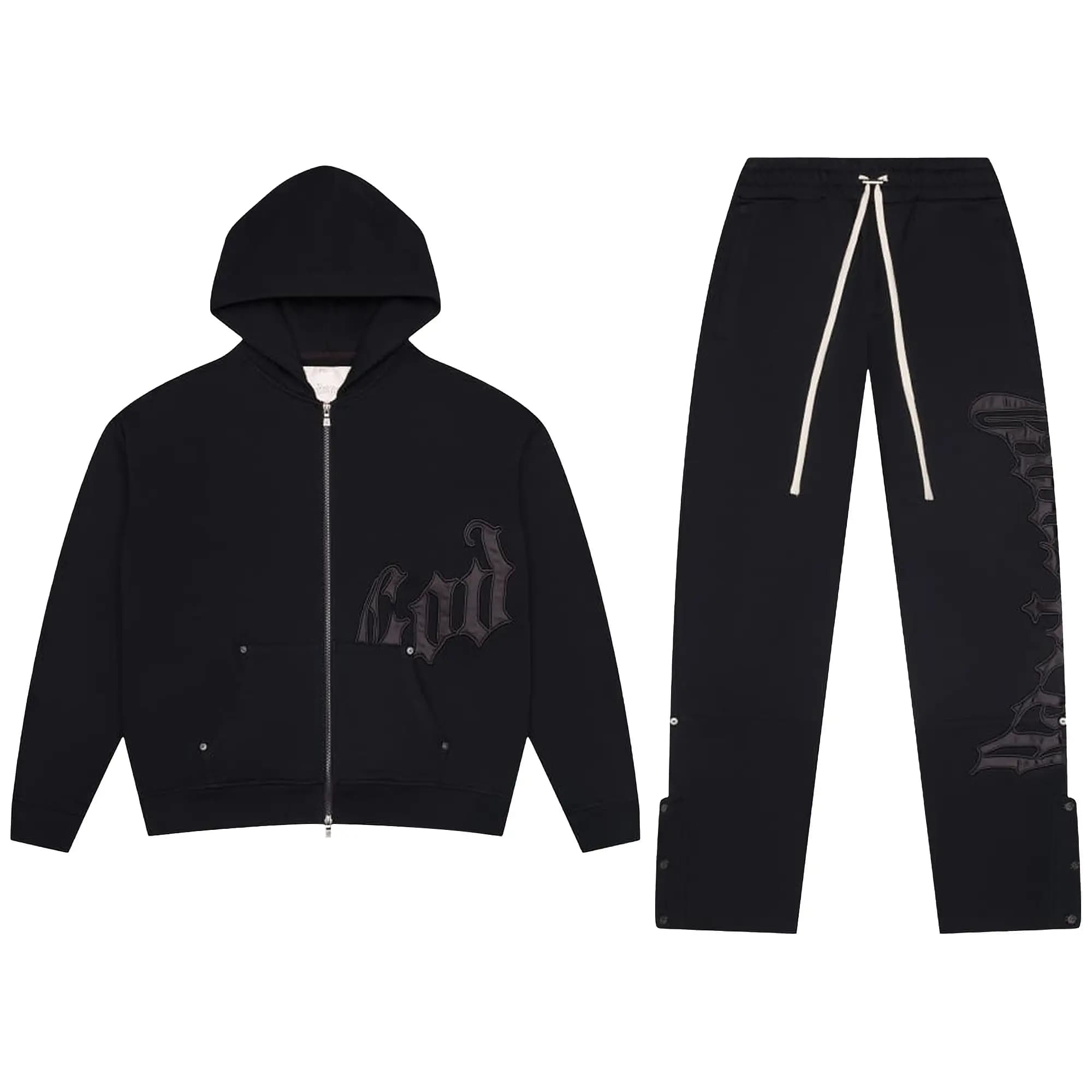 Godspeed OG Logo Sweatsuit V2 'Black Satin' by Godspeed