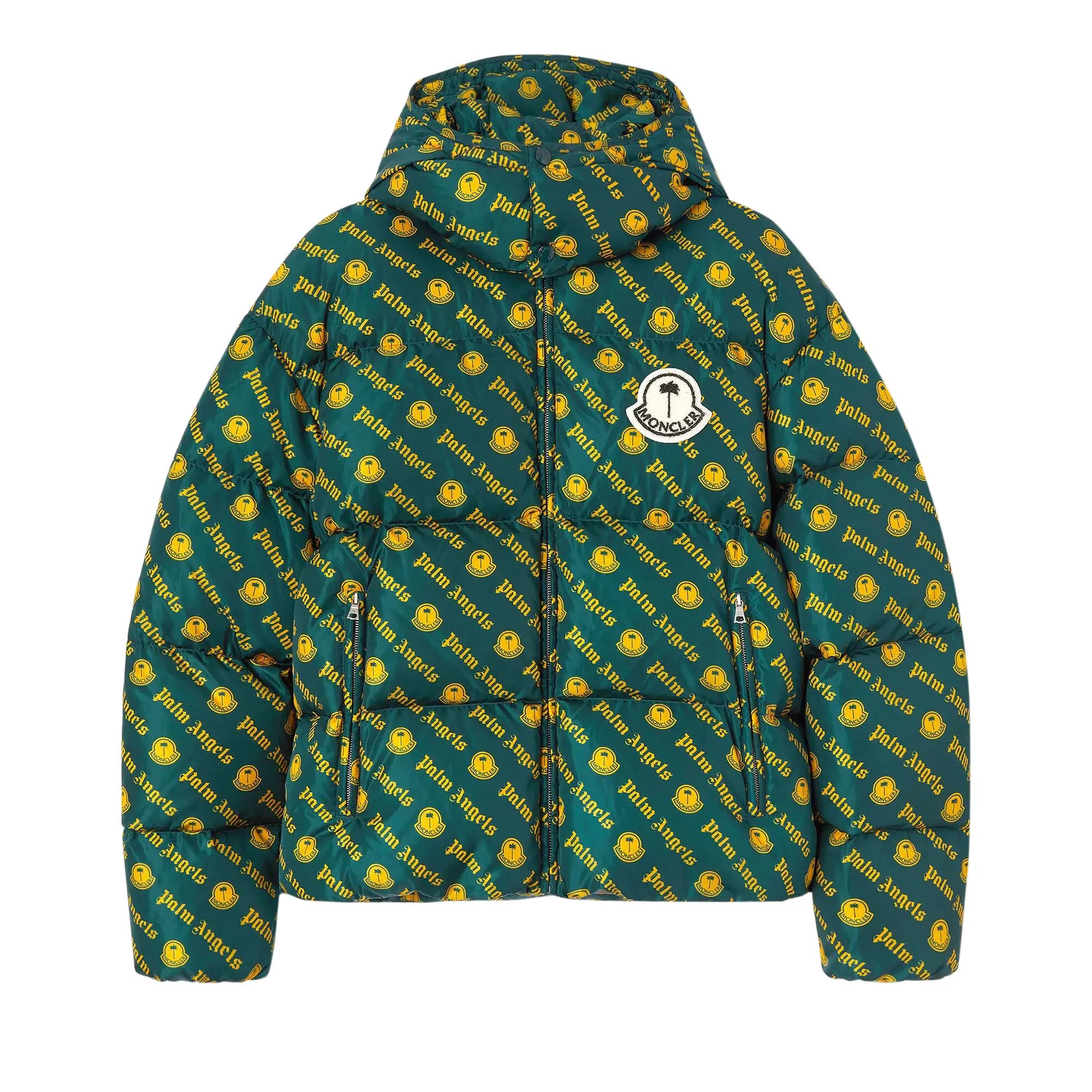 Moncler x Palm Angels Thompson Short Down Jacket 'Dark Green' by Moncler