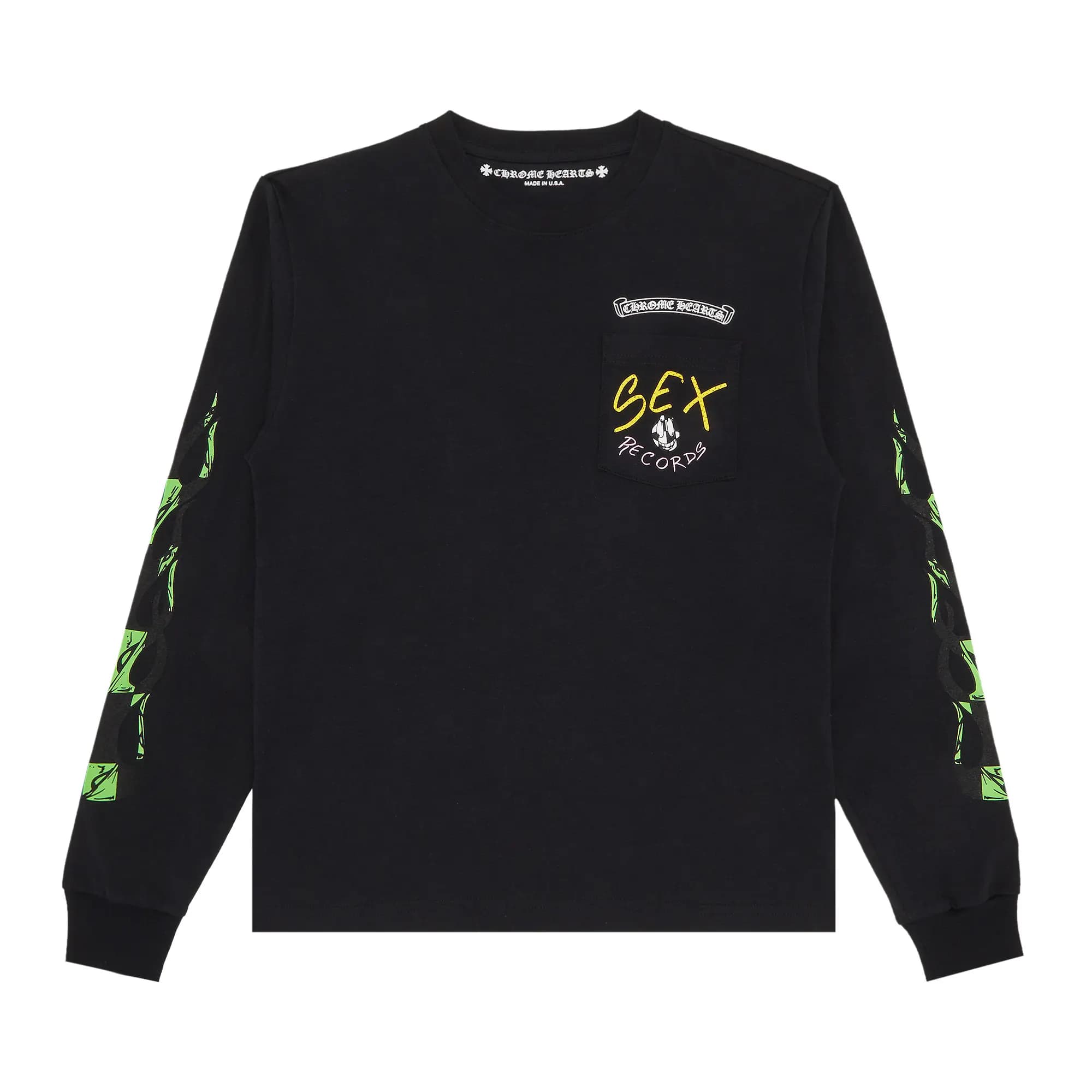 Chrome Hearts x Matty Boy Sex Records Flame Long-Sleeve 'Black' by Chrome Hearts