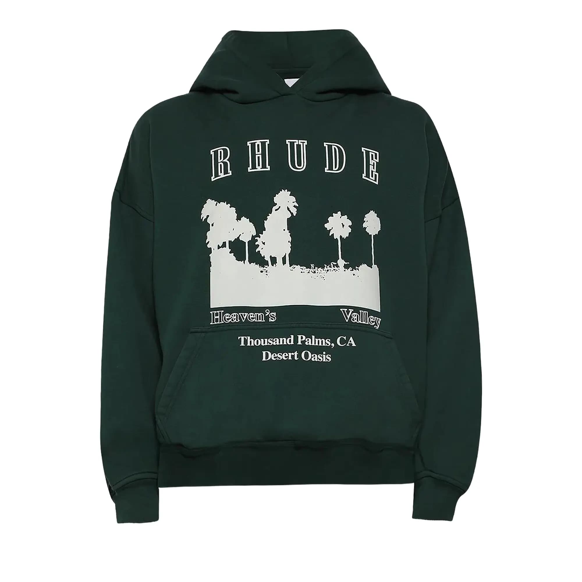 Rhude Thousand Palms Hoodie 'Green' by Rhude