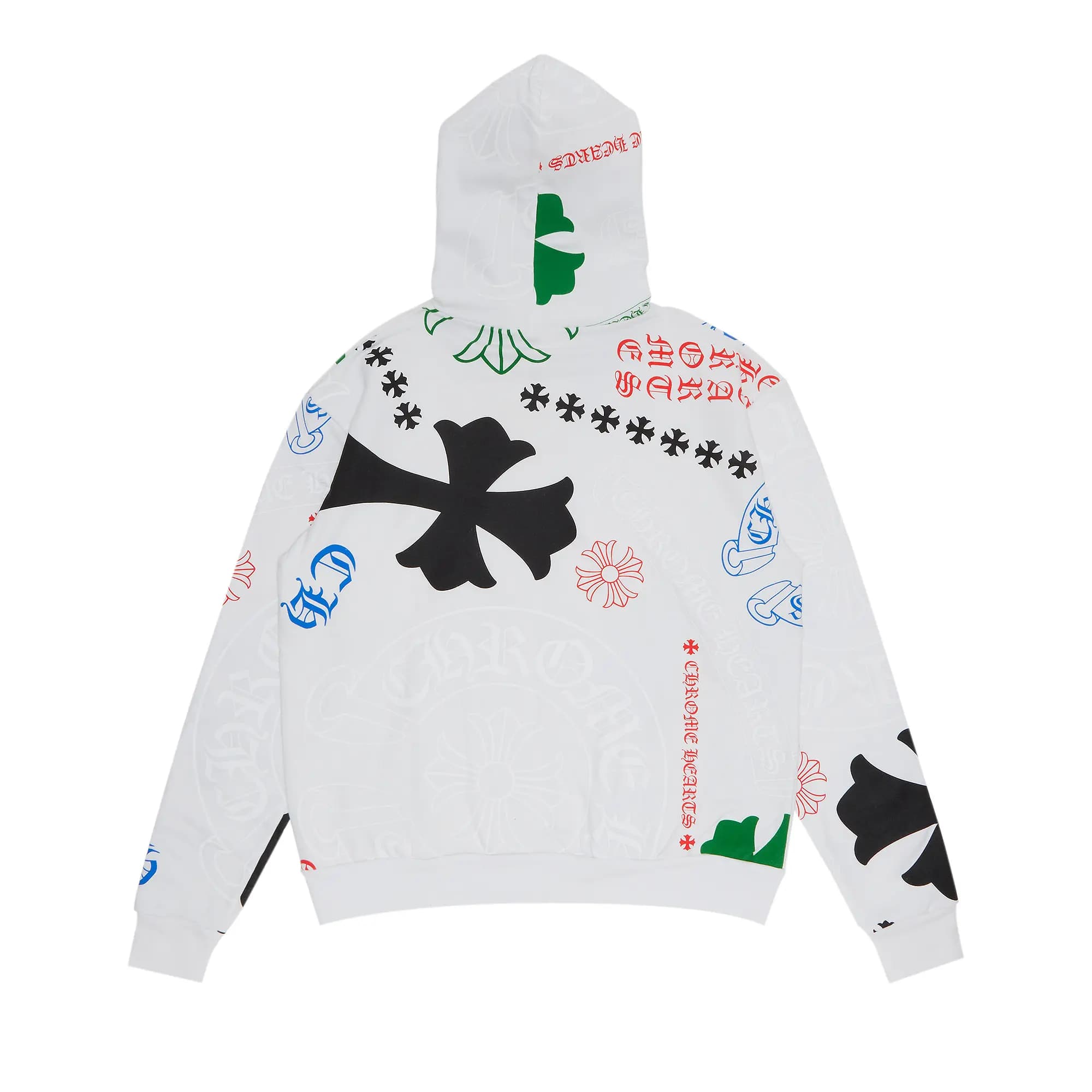 Chrome Hearts Stencil Hoodie 'White/Multicolor' 2