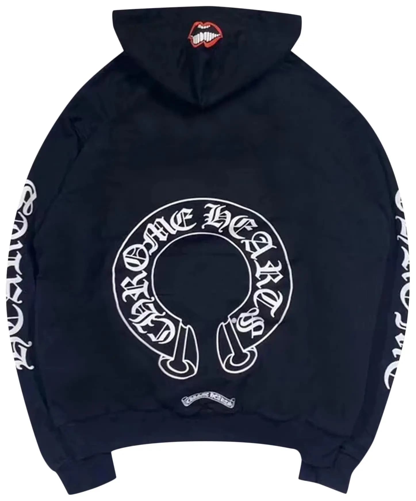 Chrome Hearts x Matty Boy Chomper Horseshoe Hoodie 'Black' 2