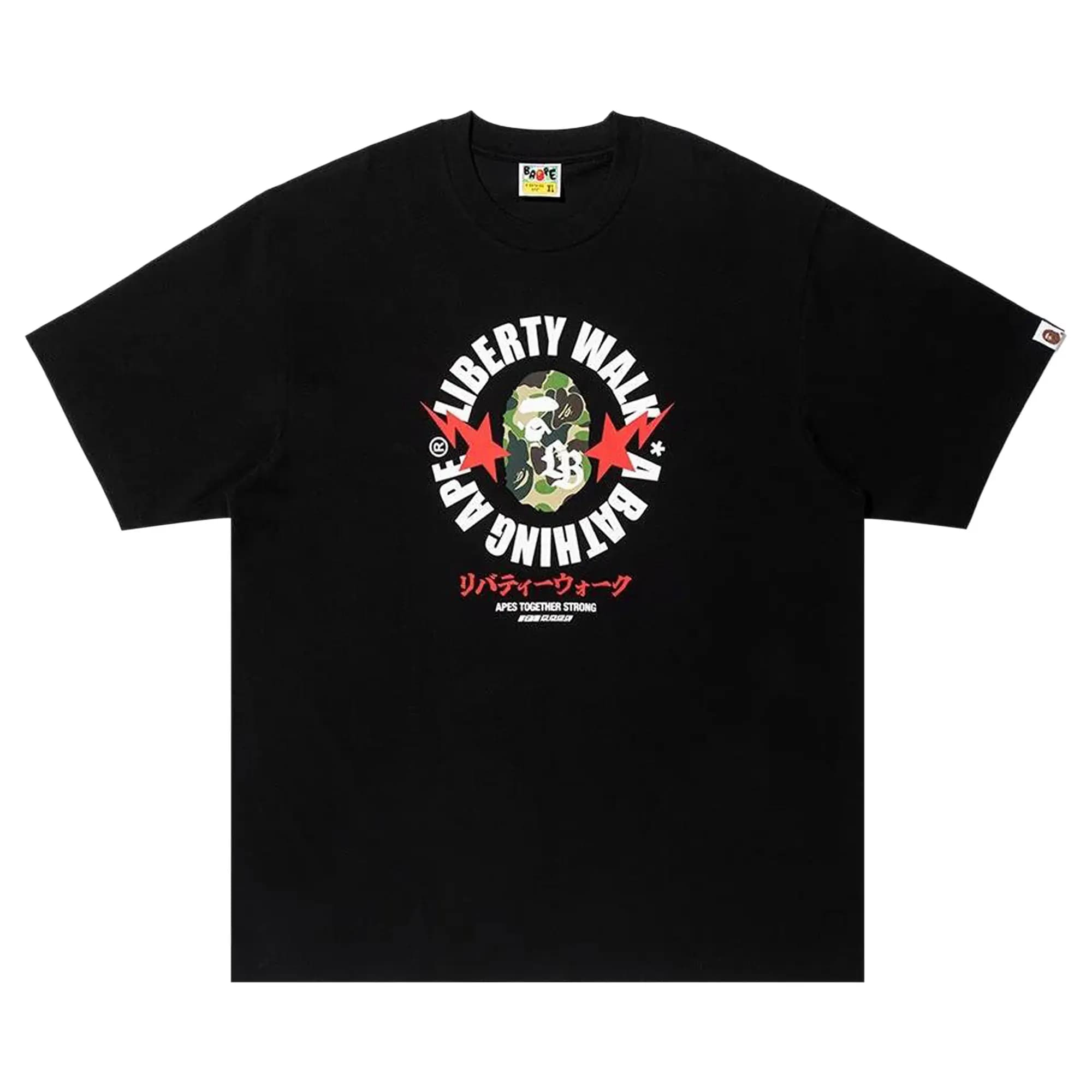 BAPE X Liberty Walk Abc Camo Busy Works Relaxed Fit Tee 'Black' by BAPE