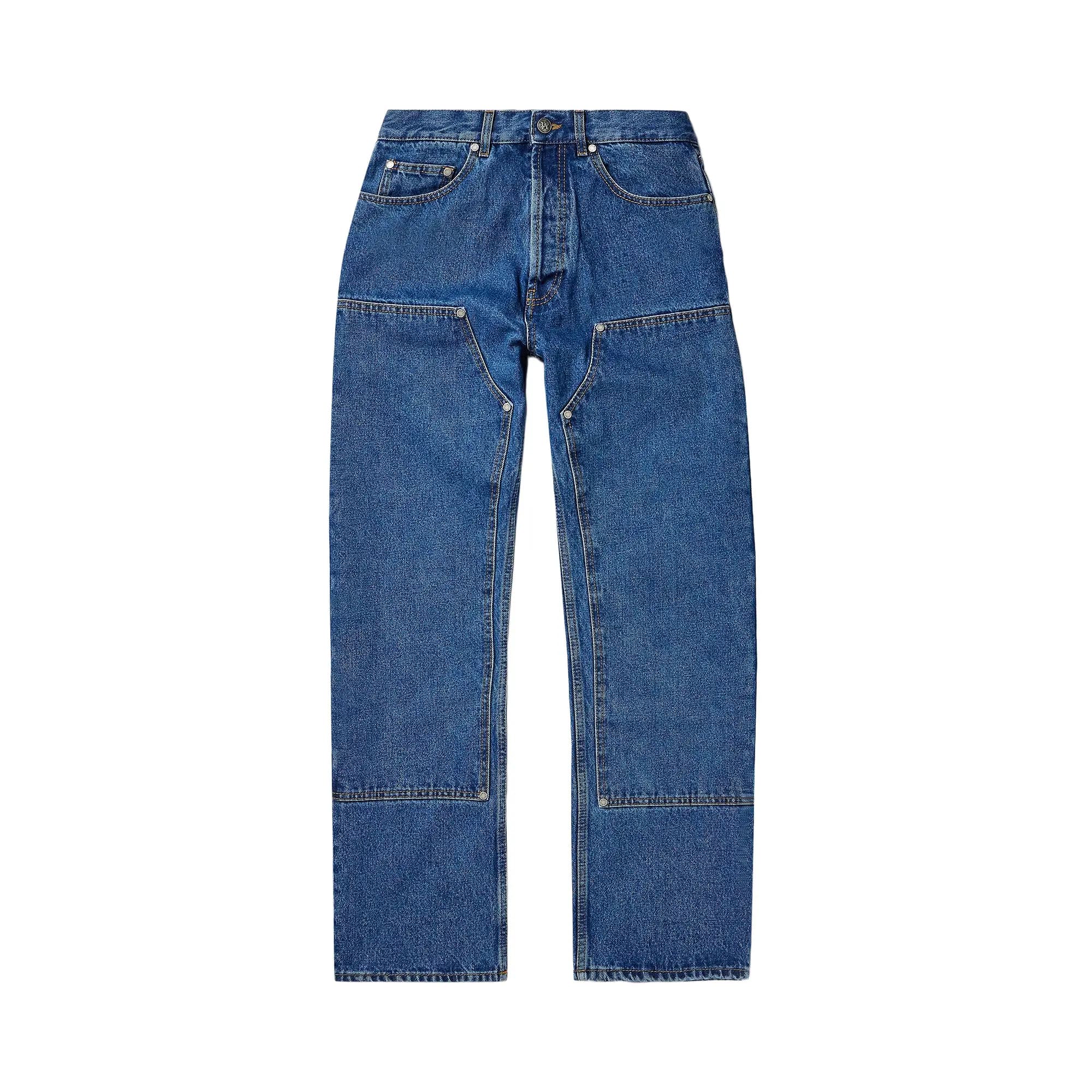 Palm Angels Monogram Workwear Denim Jeans 'Blue' by Palm Angels
