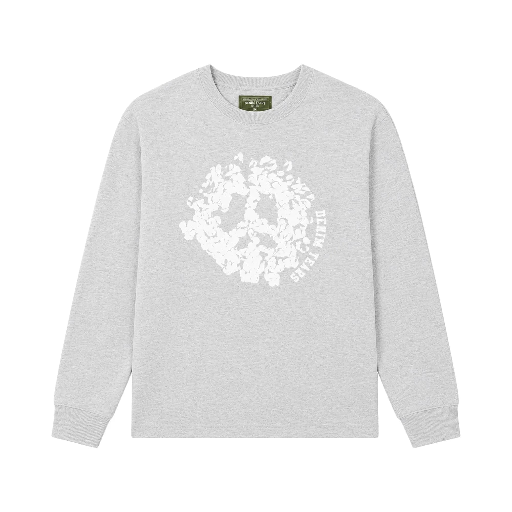 Denim Tears Peace Wreath Crewneck 'Grey/White' by Denim Tears