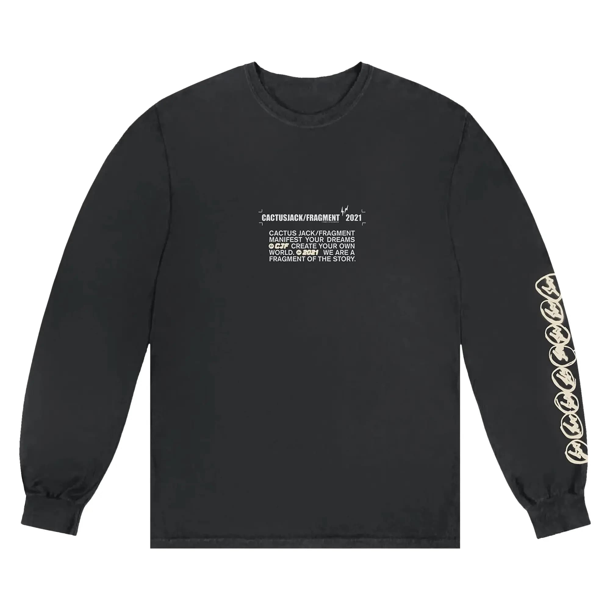 Cactus Jack by Travis Scott For Fragment Logo Long-Sleeve 'Black' by Cactus Jack