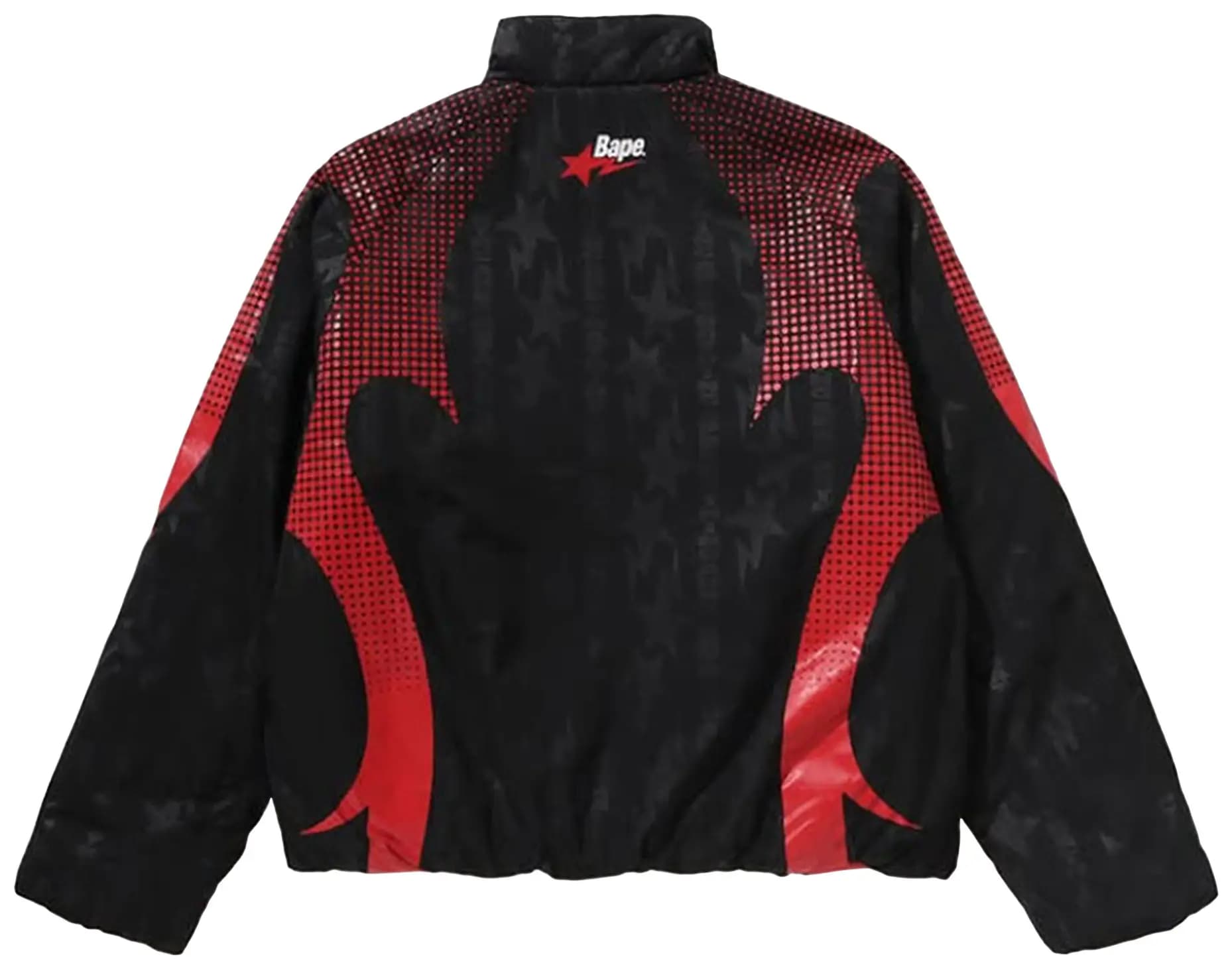 BAPE Aba Frame Monogram Jacquard Multi Logo Padded Jacket 'Black' 2