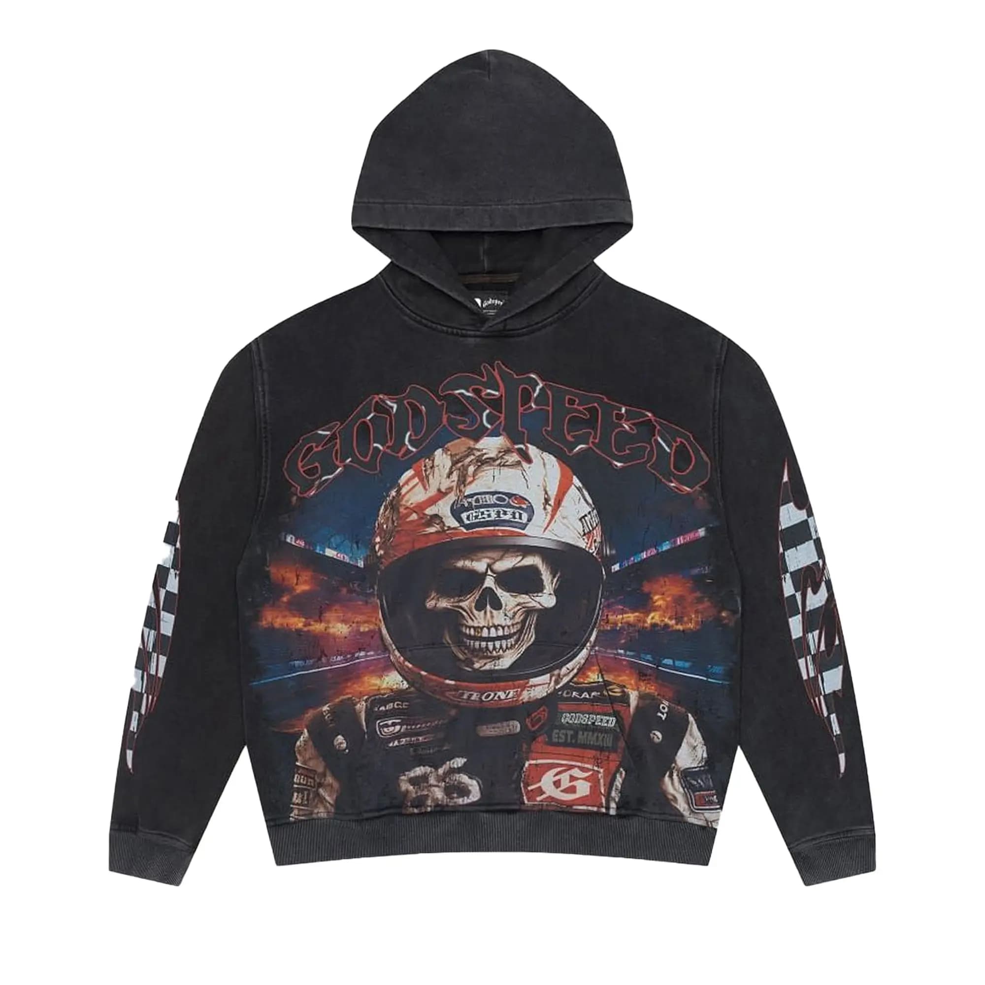 Godspeed Racer Goldie Hoodie 'Black Wash' by Godspeed