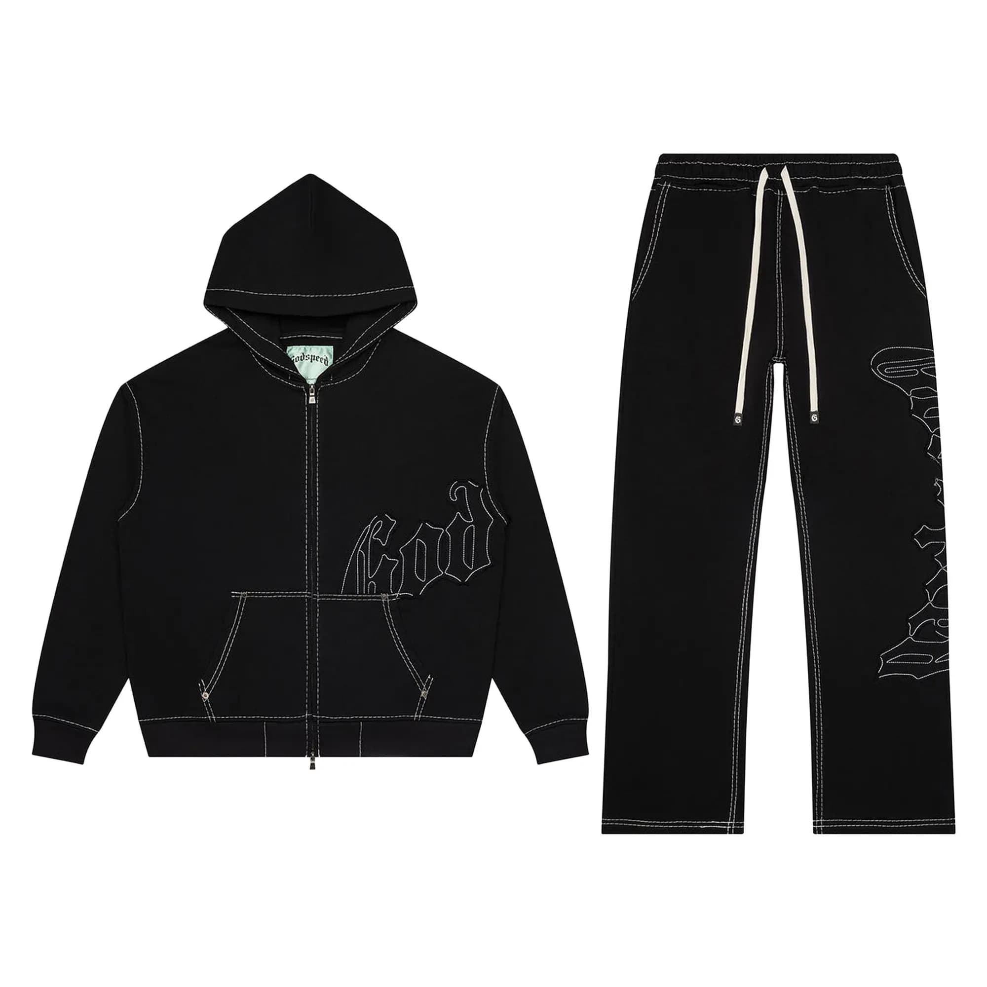 Godspeed OG Logo Sweatsuit Stitched 'Black' by Godspeed