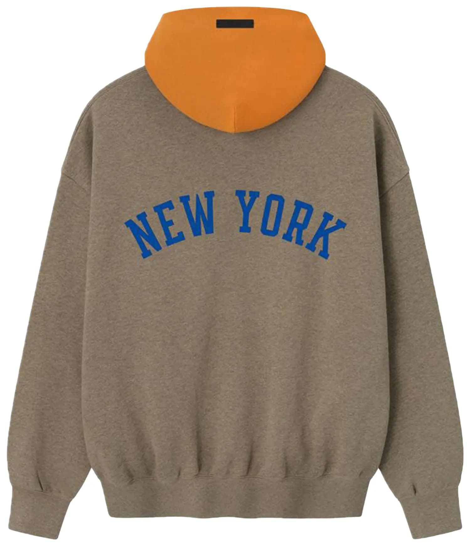Fear of God Essentials x NBA Knicks Sports Fit Hoodie 'Homestead Heather/Orange' 2