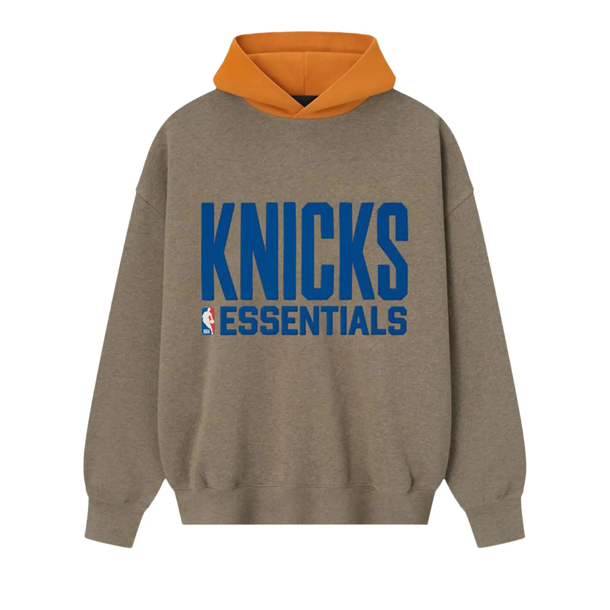 Fear of God Essentials x NBA Knicks Sports Fit Hoodie 'Homestead Heather/Orange' by Fear Of God Essentials