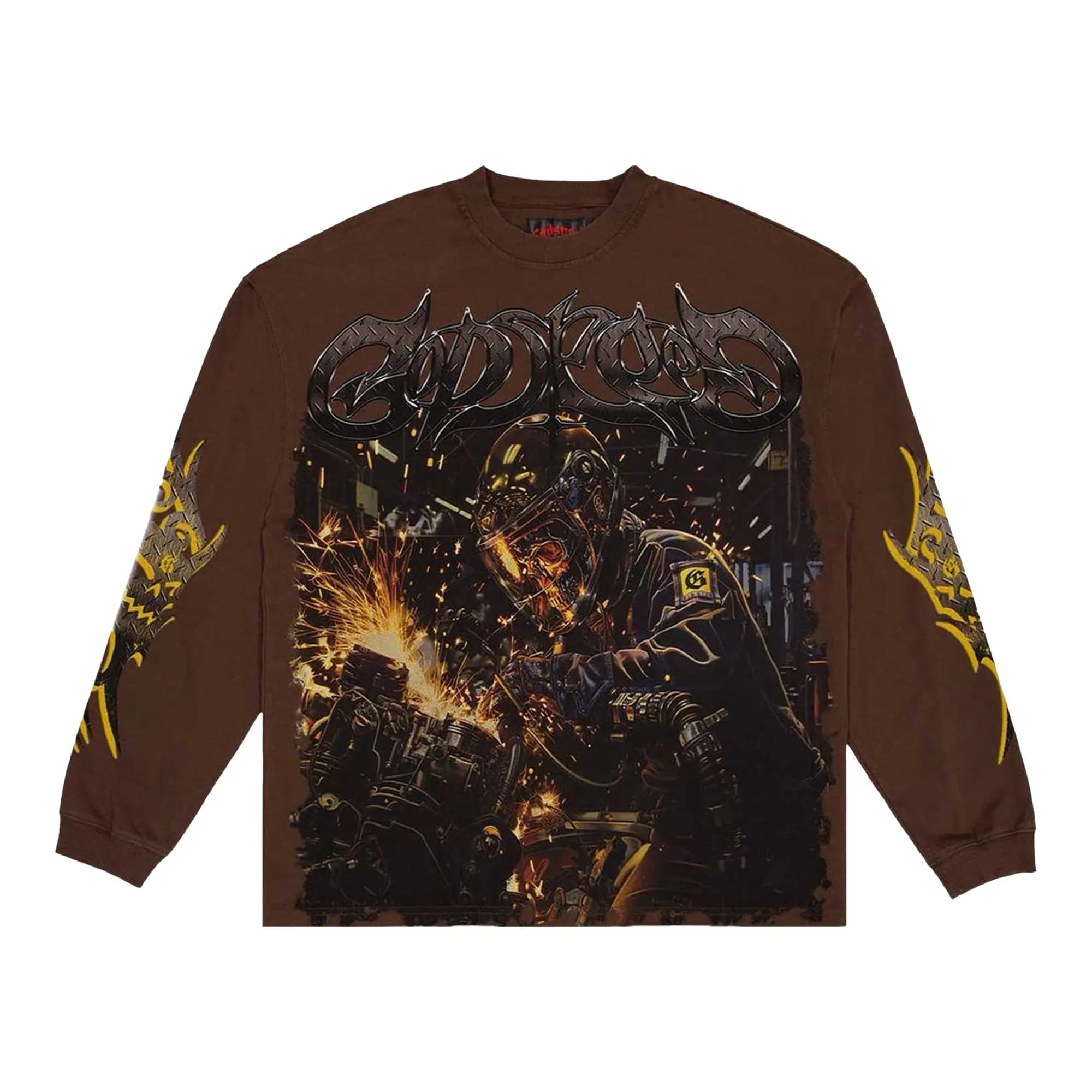 Godspeed Under Construction Long-Sleeve T-Shirt 'Brown' by Godspeed