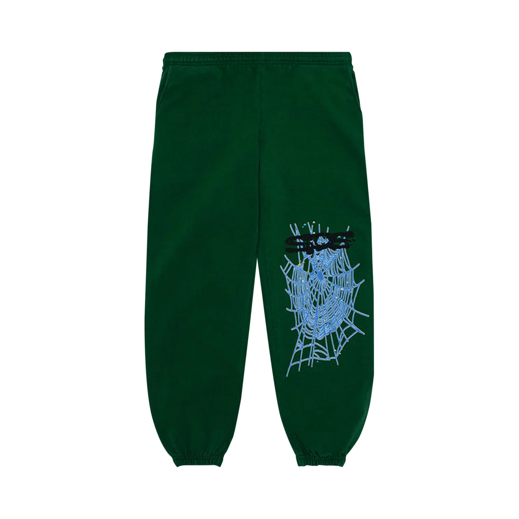 Sp5der Web Sweatpant 'Hunter Green' by SP5DER