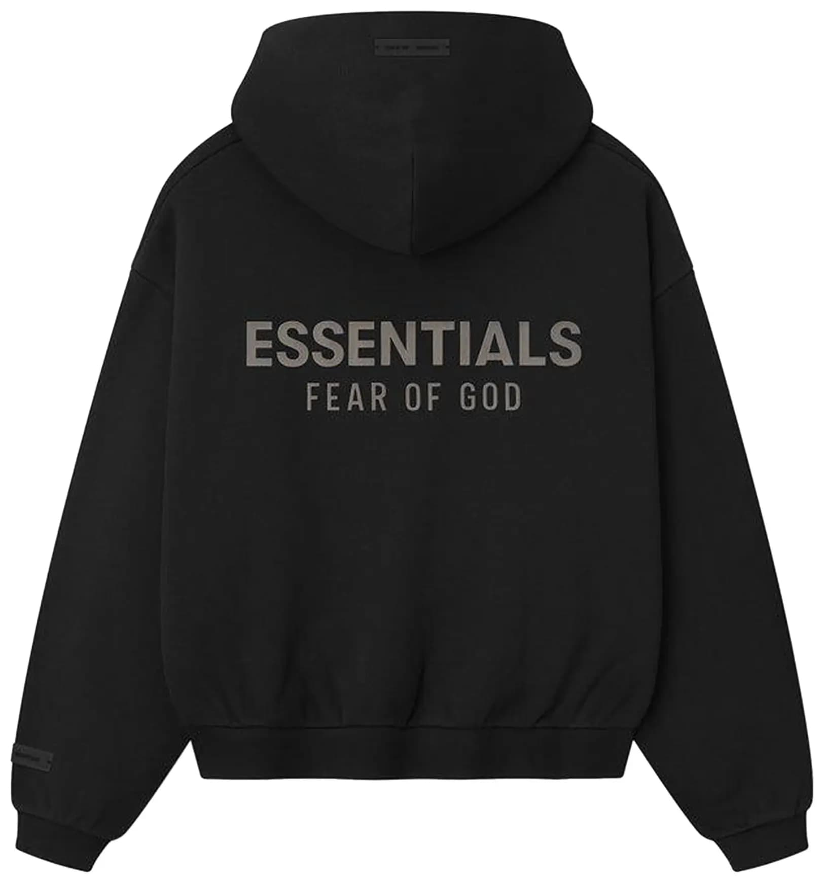 Fear of God Essentials Kids Fleece Hoodie Zip Up 'Jet Black' 2