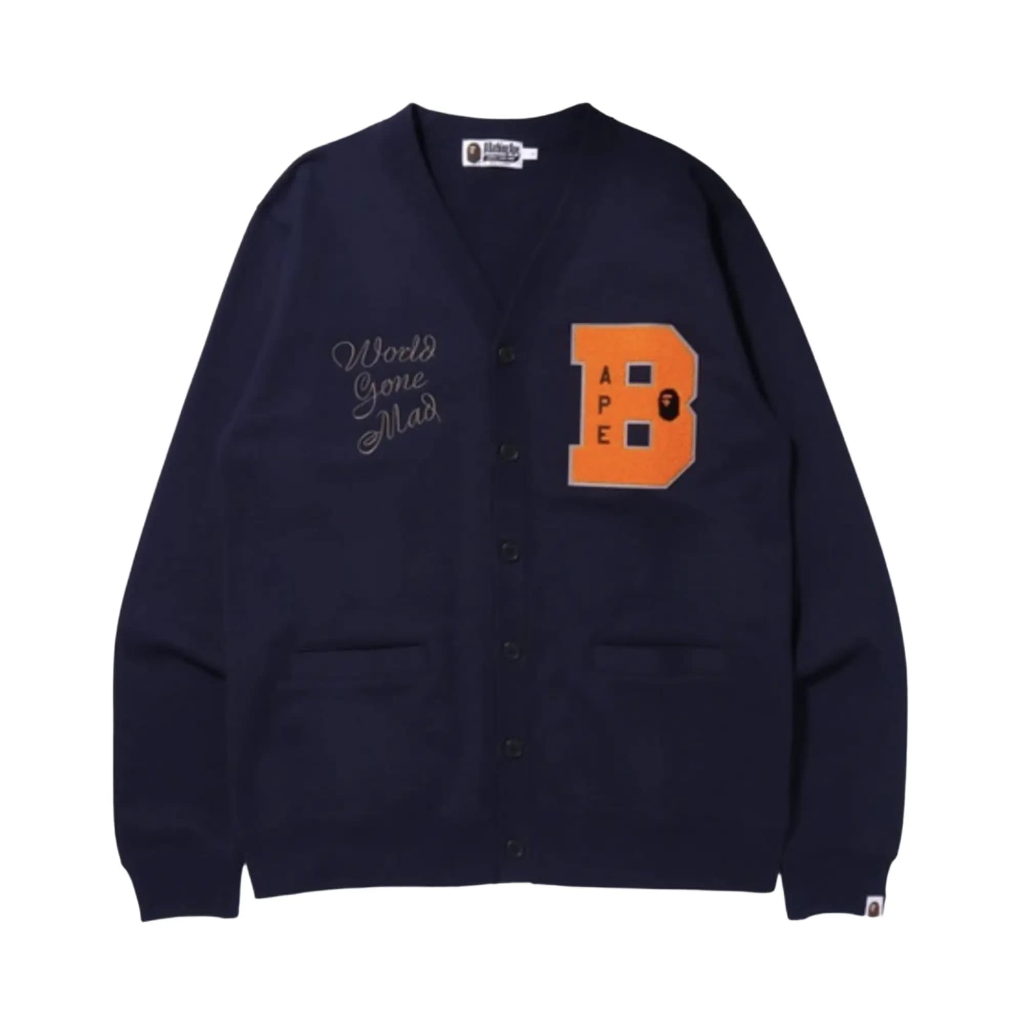 BAPE Sweat Cardigan 'Navy' by BAPE