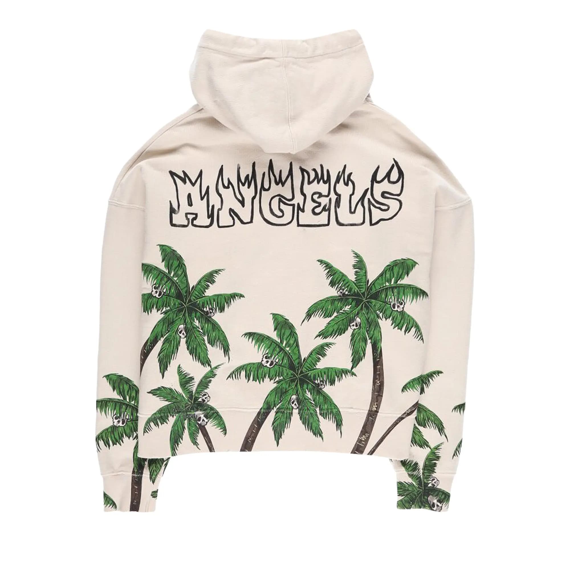 Palm Angels Palms And Skull Vintage Hoodie 'White' 2