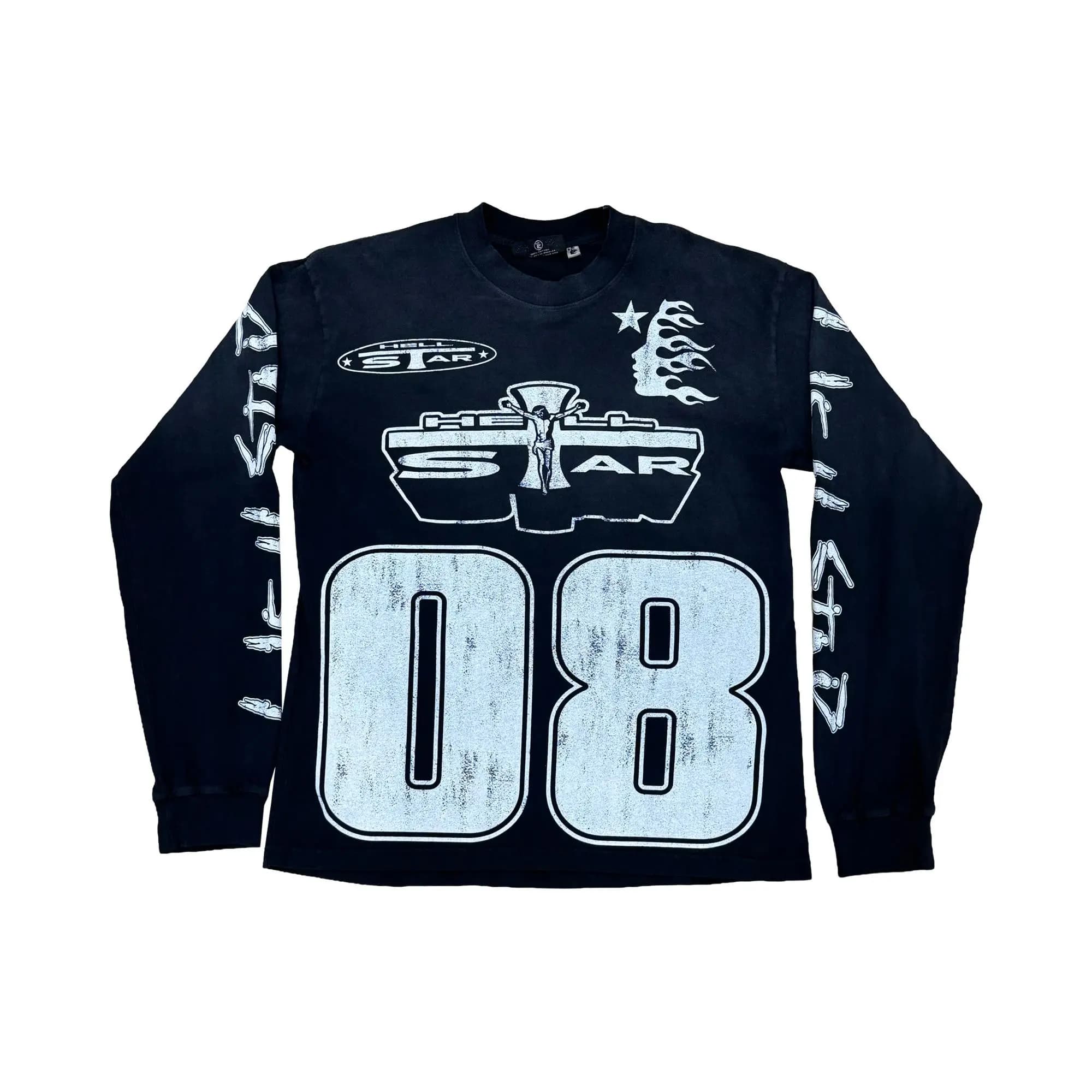 Hellstar Greatest Hits 08' Long-Sleeve 'Black' by Hellstar