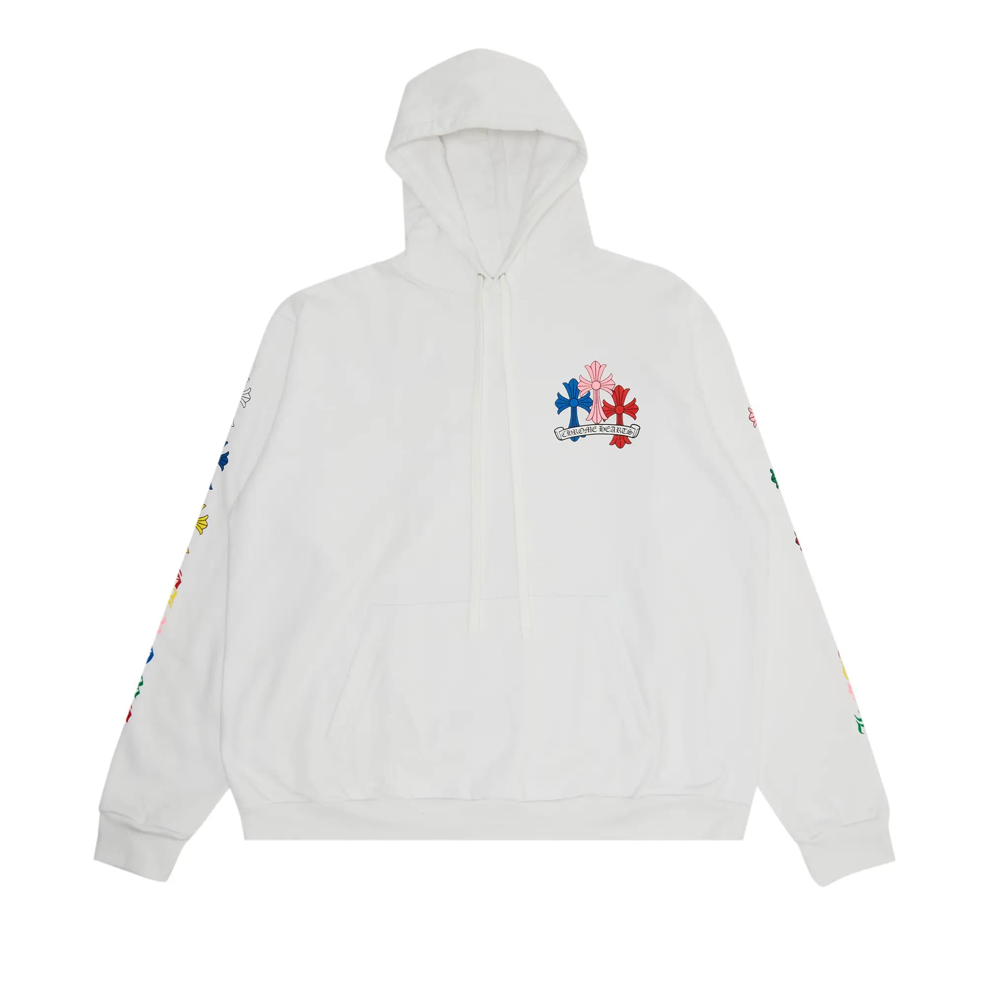 Chrome Hearts Cross Hoodie 'White/Multicolor' by Chrome Hearts