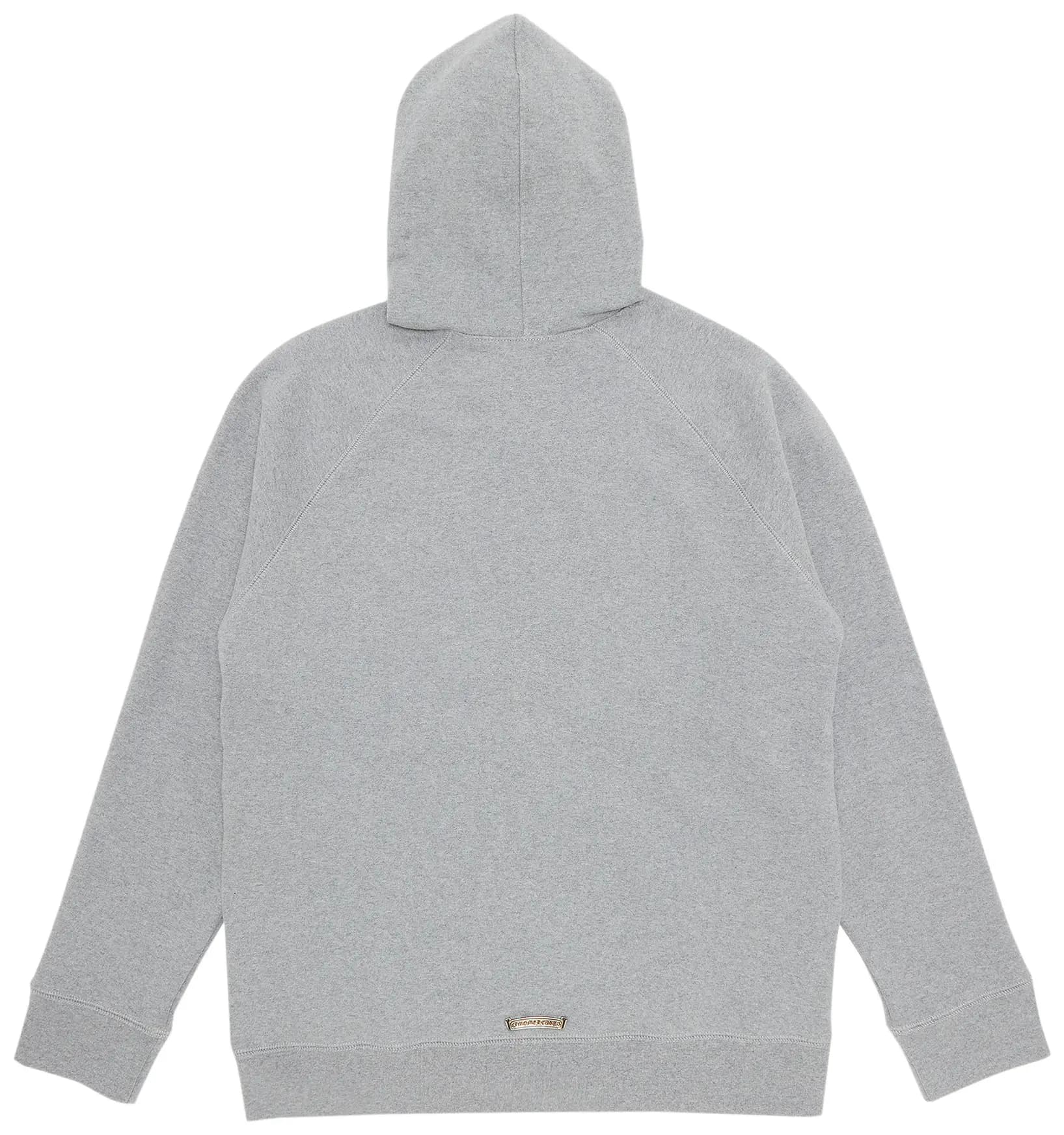 Chrome Hearts Paper Jam Triple Leather Cross Zip Up Hoodie 'Grey Heather' 2
