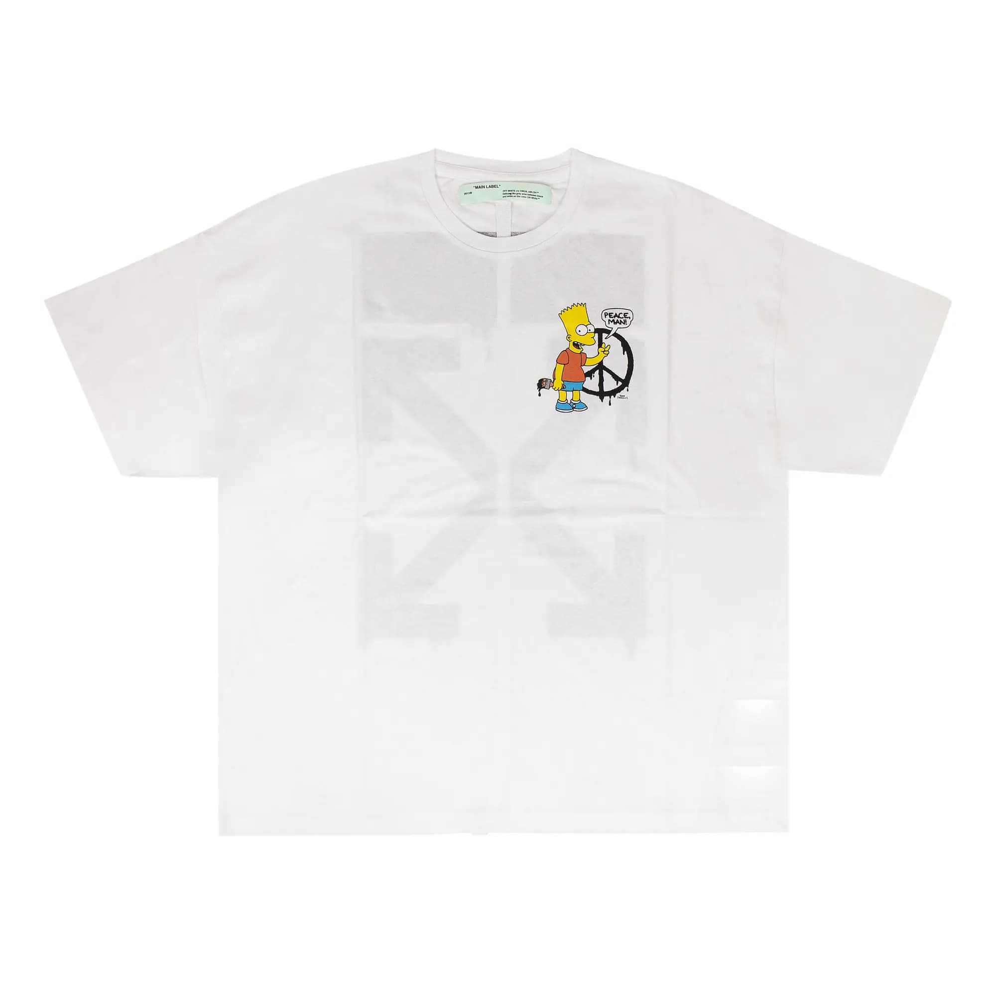 Off-White Bart Peace Oversized T-Shirt 'White' by Off-White