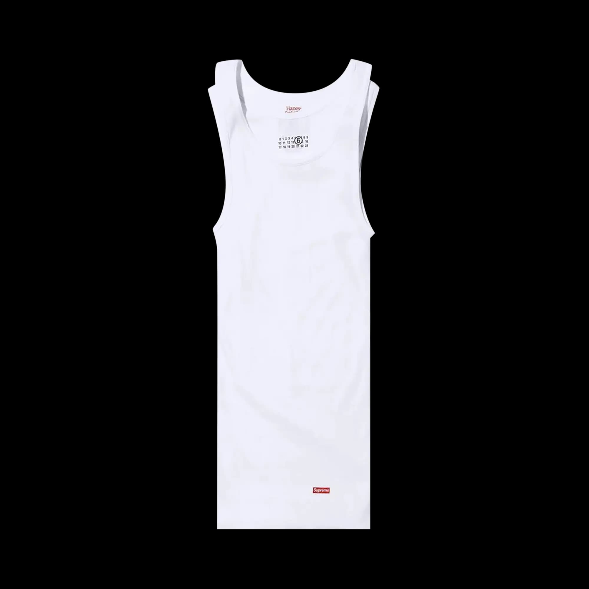 Supreme x MM6 Maison Margiela Tagless Tank Top (1 Pack) 'White' by Mm6 Maison Margiela