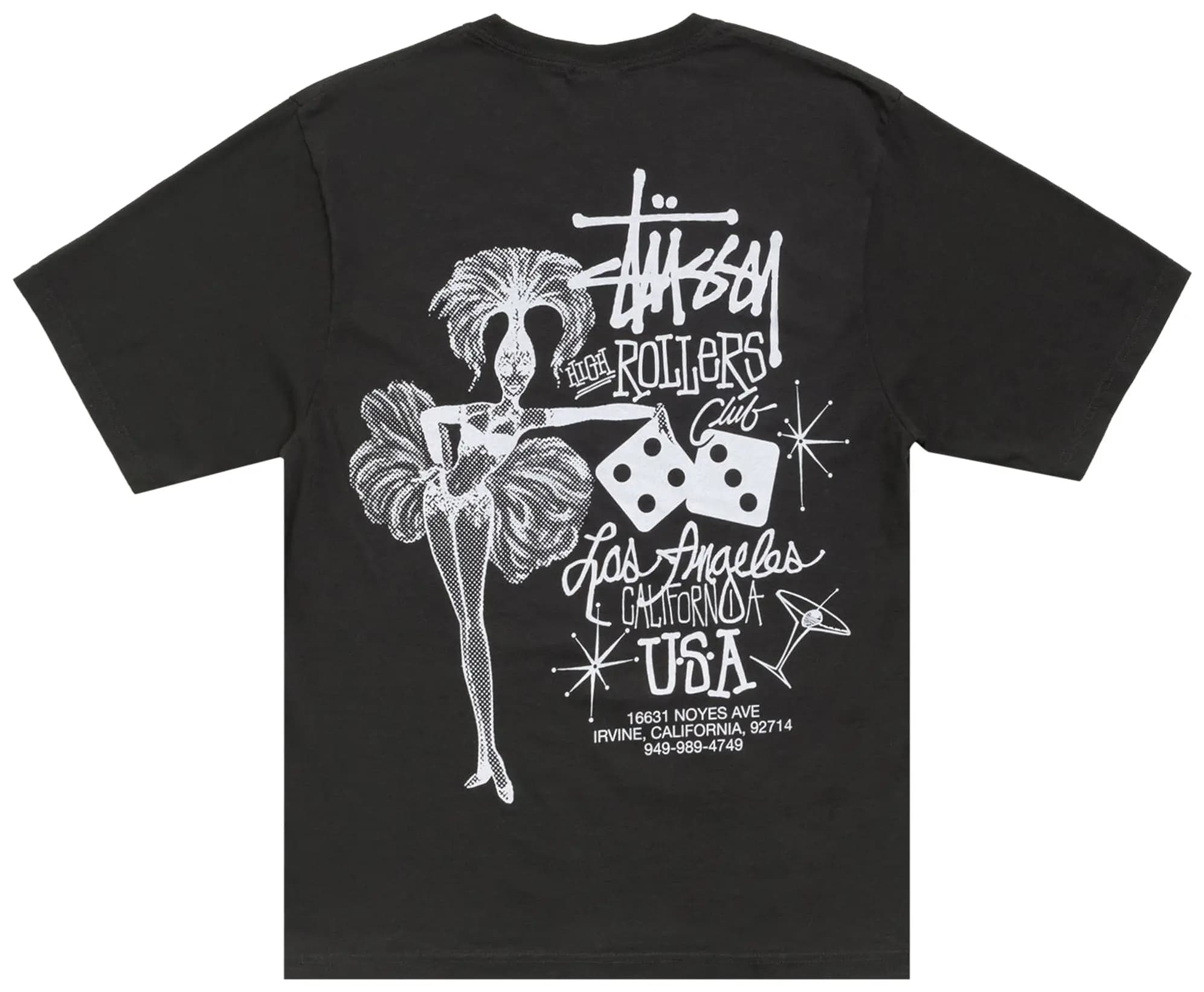 Stussy High Rollers Tee 'Faded Black' 2