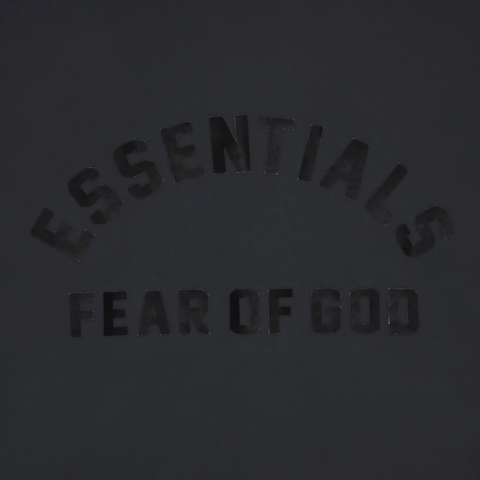 Fear of God Essentials Nylon Fleece Hooded Sweater 'Ink/Jet Black' 3