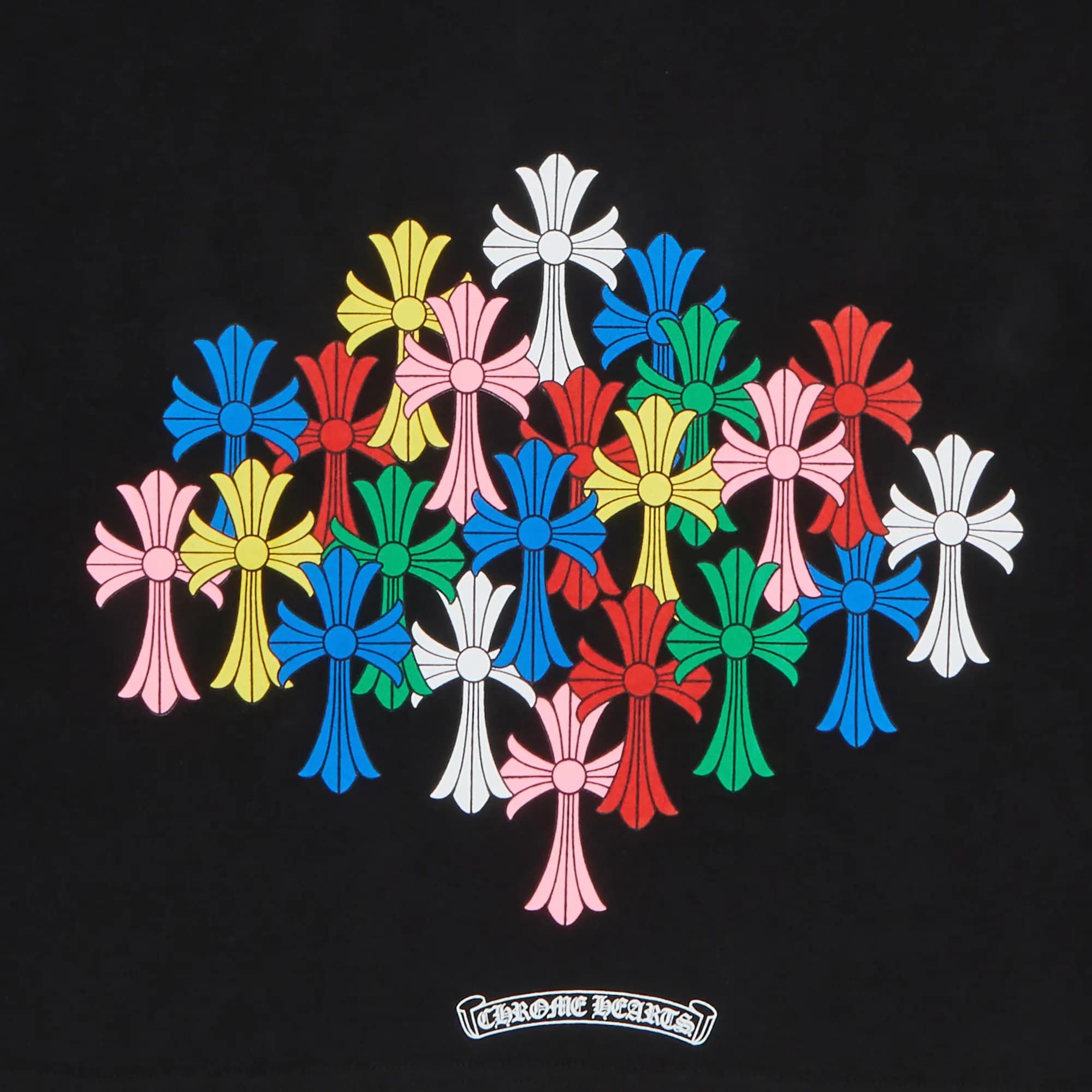 Chrome Hearts Cross Long-Sleeve T-Shirt 'Black/Multicolor' 3