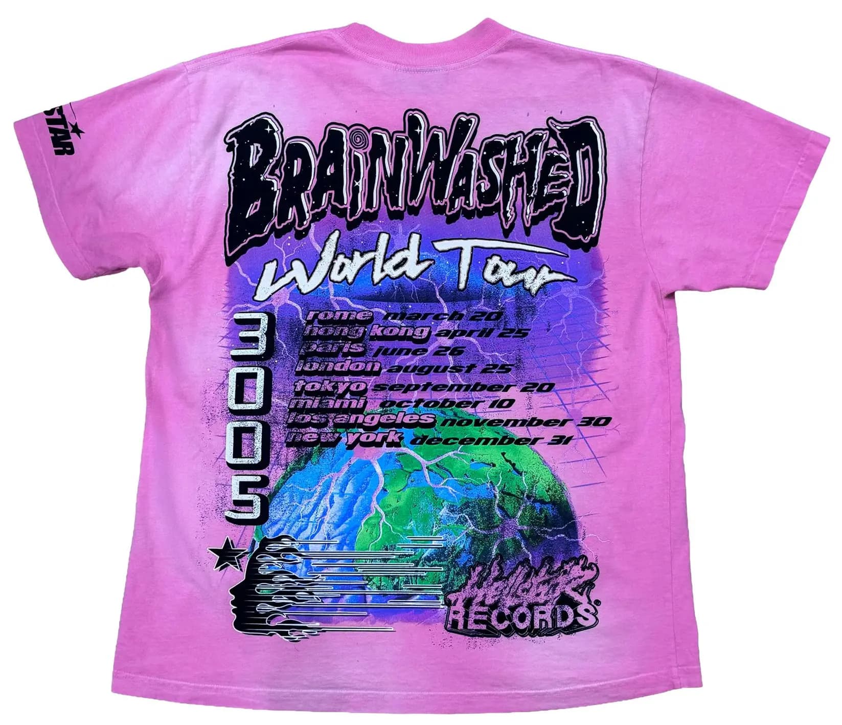 Hellstar Greatest Hits Brainwashed World Tour T-Shirt 'Pink' 2