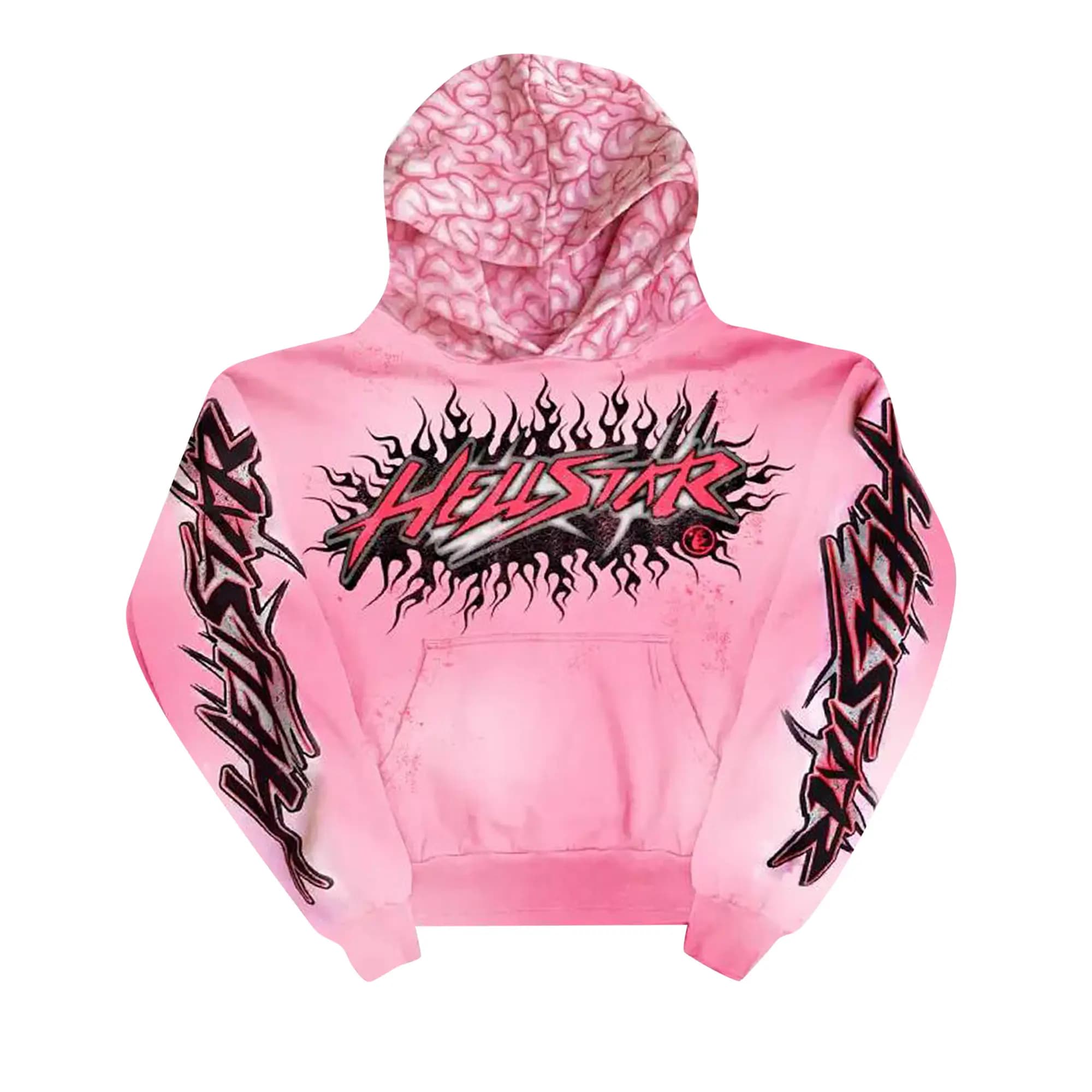 Hellstar Brainwashed With Brain Hoodie 'Pink' by Hellstar