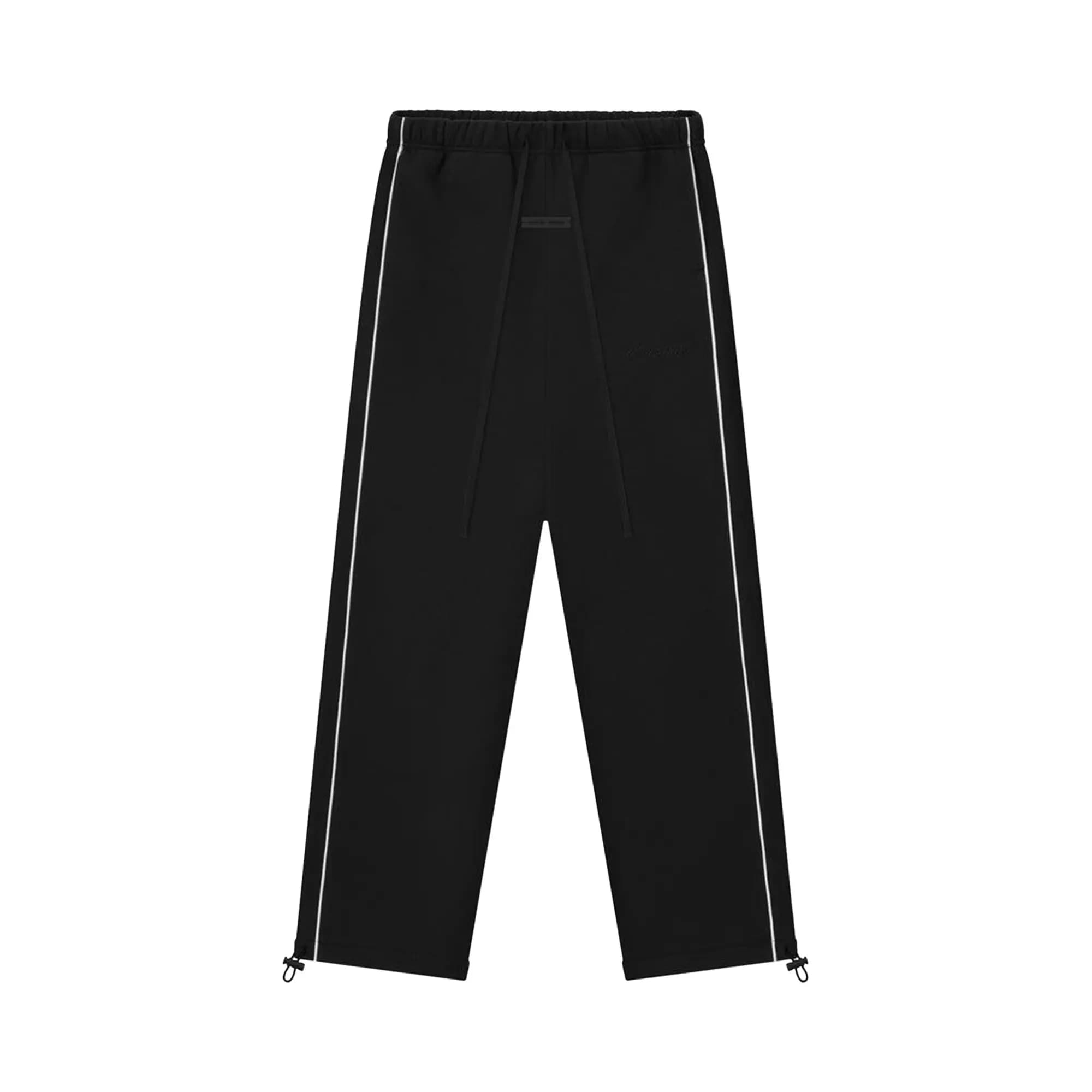 Fear of God Essentials Relaxed Sweatpants With Piping 'Jet Black/Cloud White' by Fear Of God Essentials