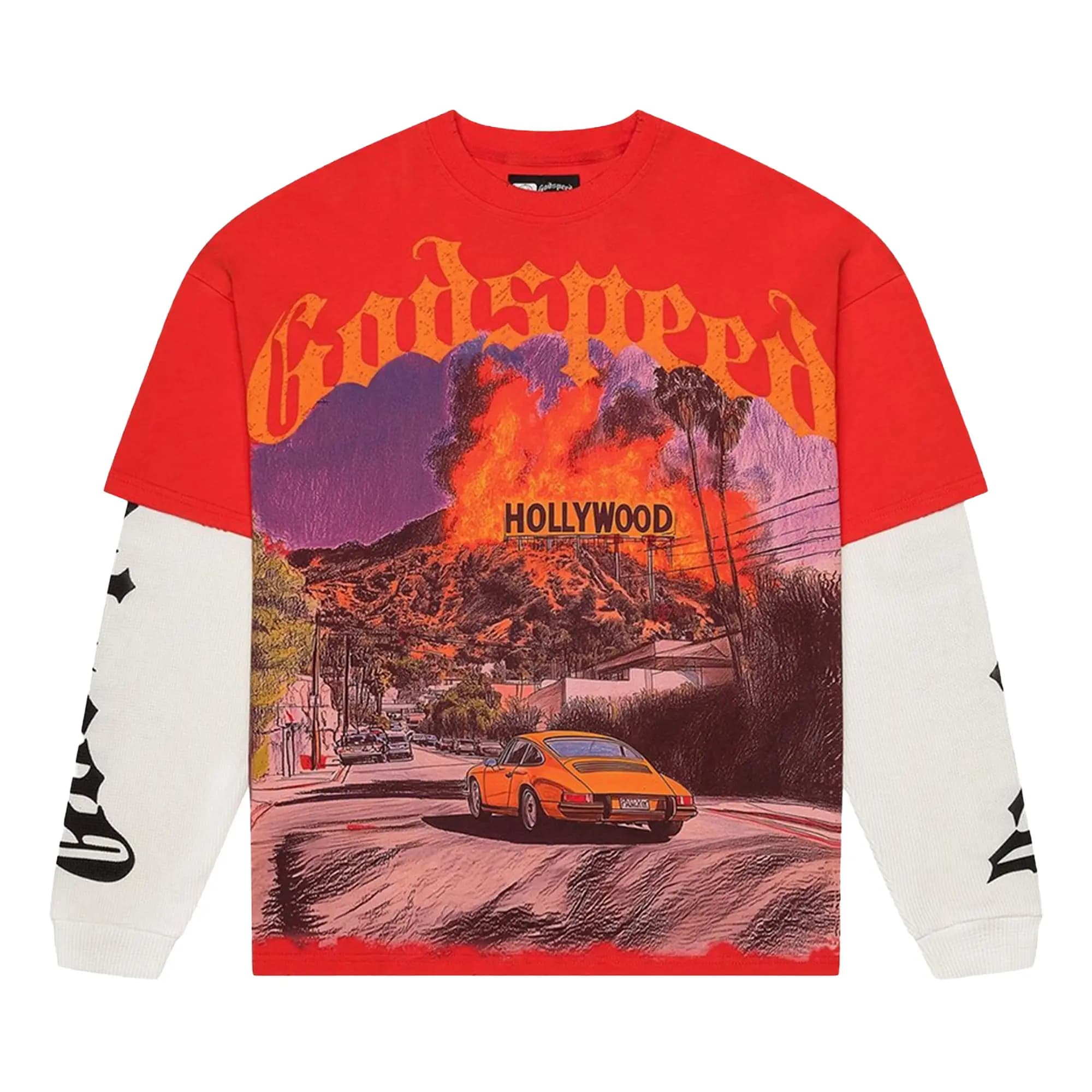 Godspeed Los Scandalous Layered T-Shirt 'Red' by Godspeed