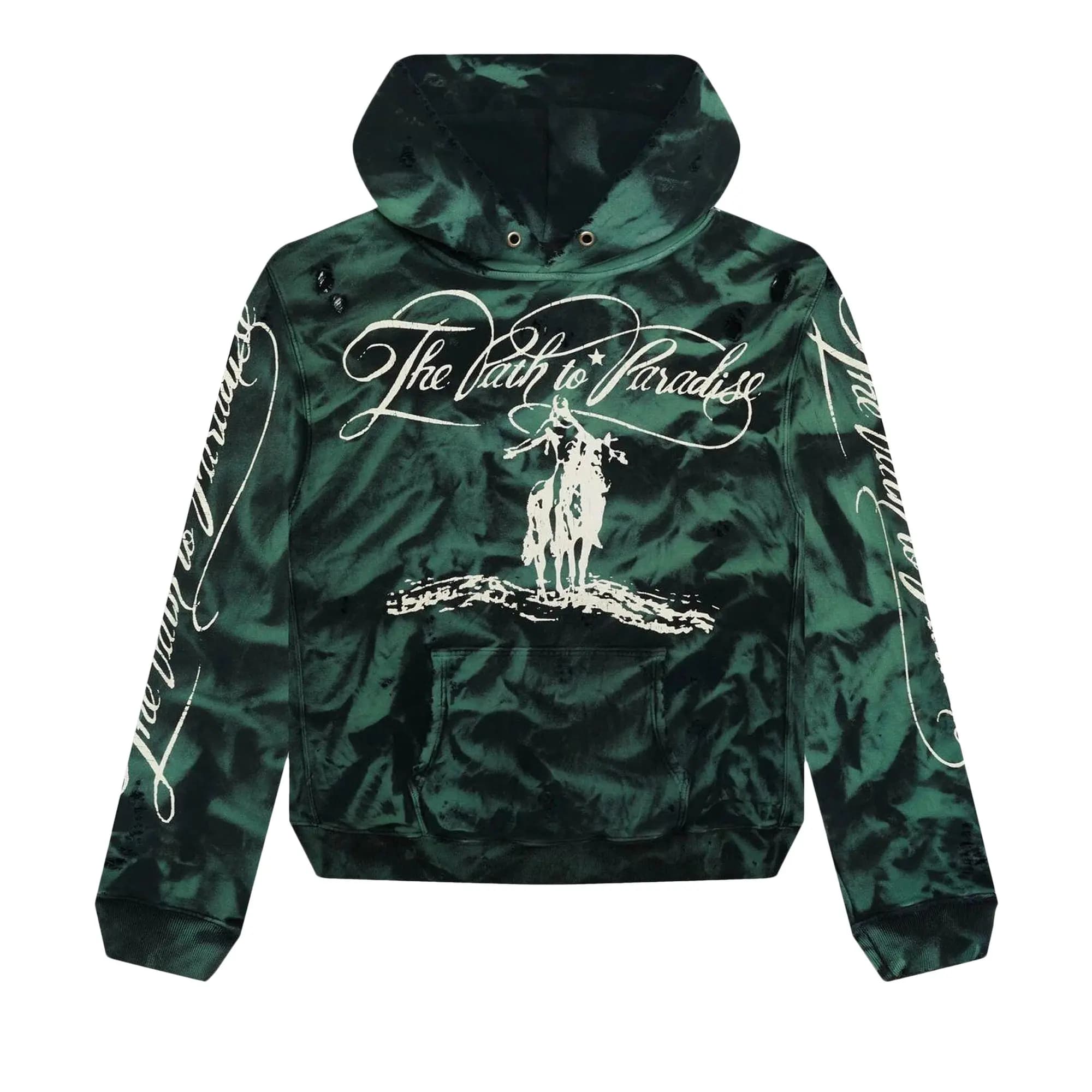 Hellstar Marble Paradise Hoodie 'Green/Black' by Hellstar