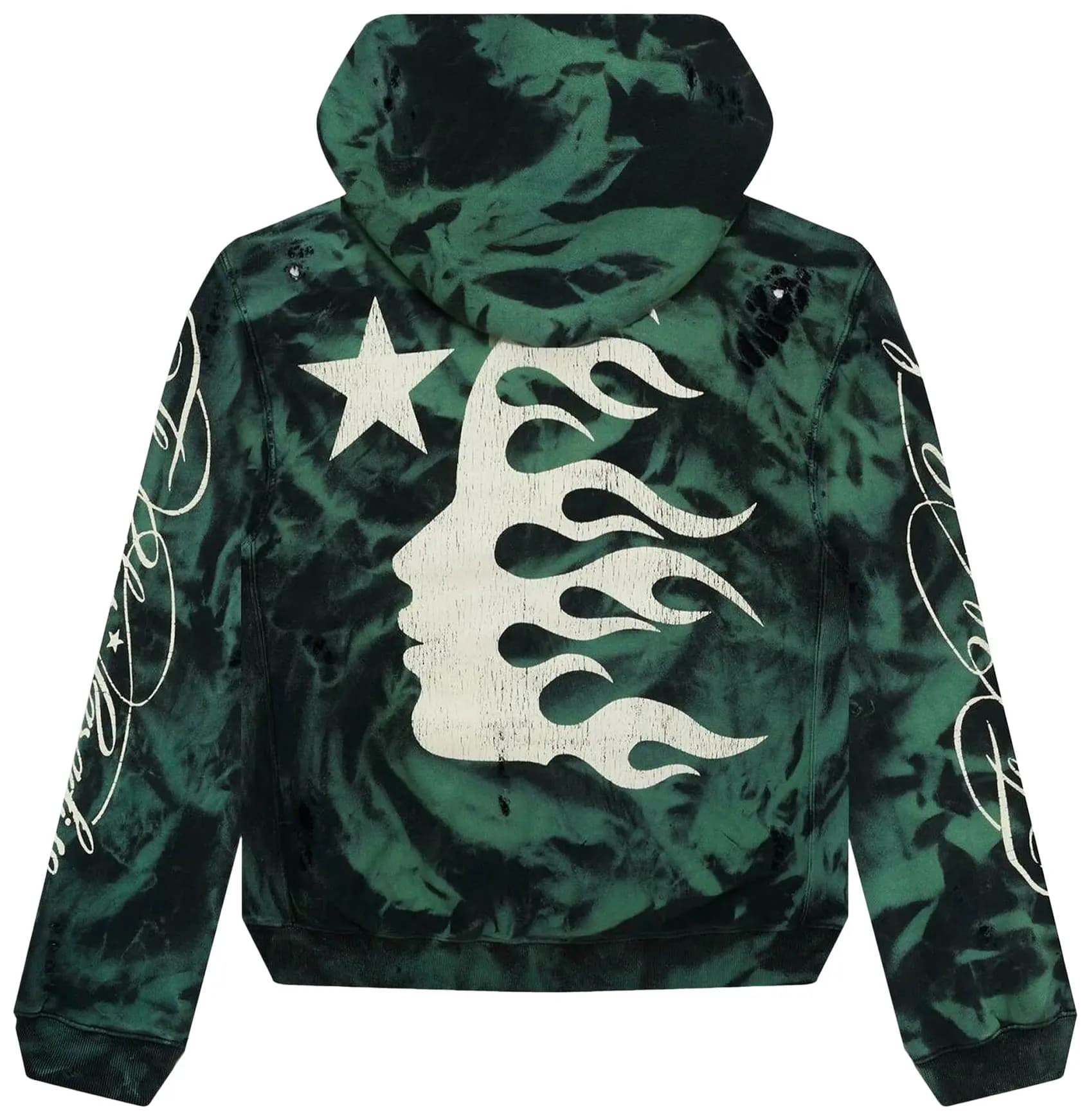 Hellstar Marble Paradise Hoodie 'Green/Black' 2