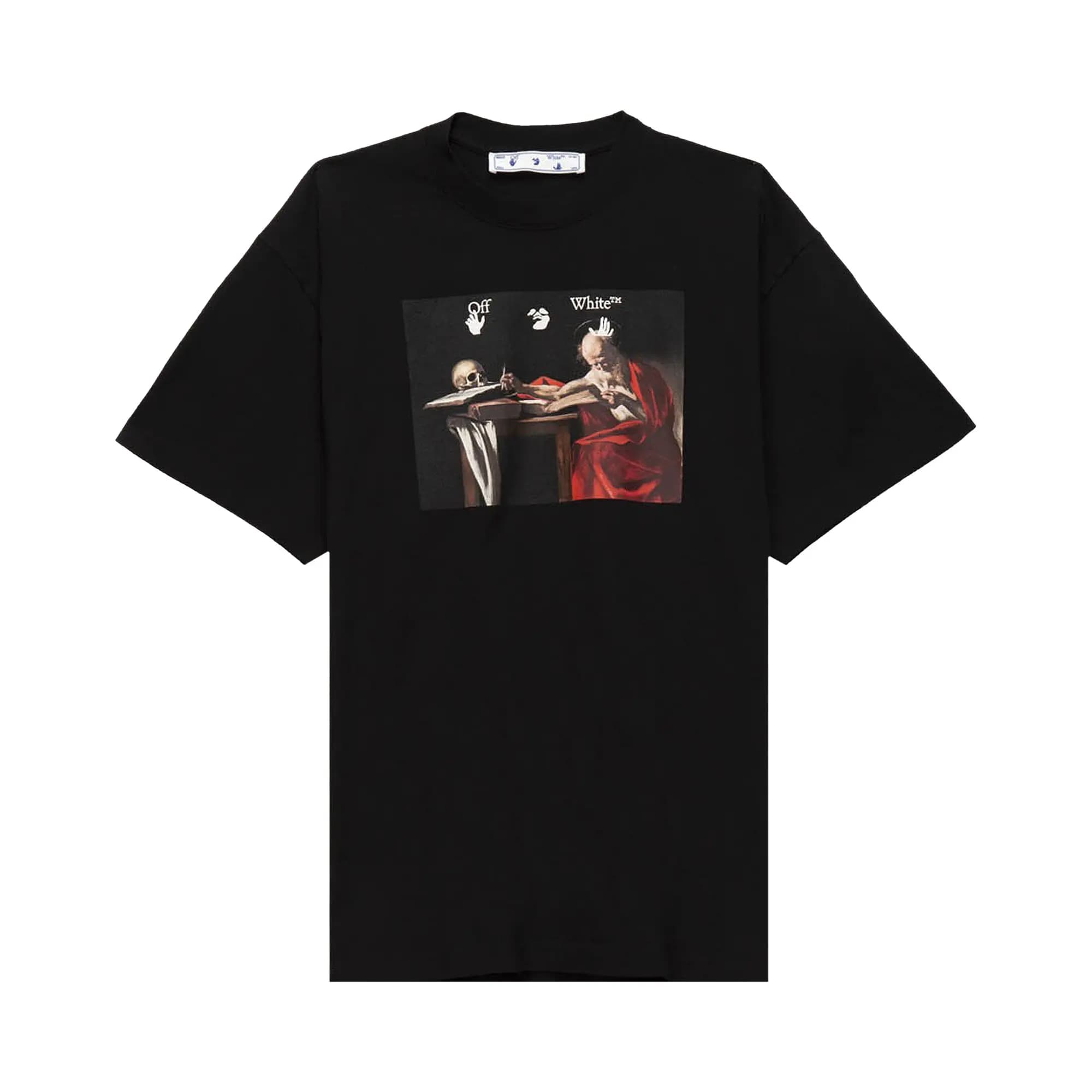 Off-White Caravaggio Short-Sleeve Over Tee 'Black/Red' by Off-White