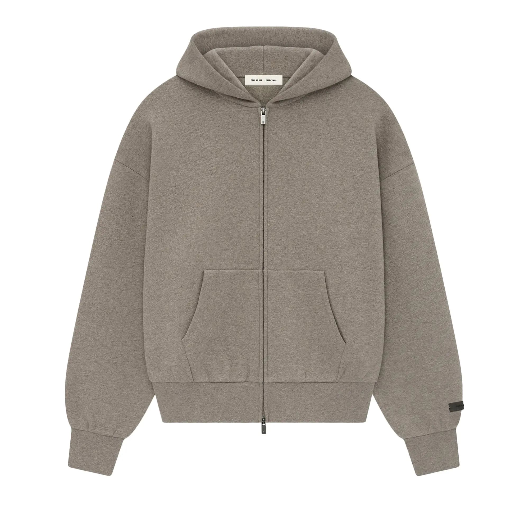 Fear of God Essentials Classic Full Zip-Up Hoodie 'Homestead Heather' by Fear of God