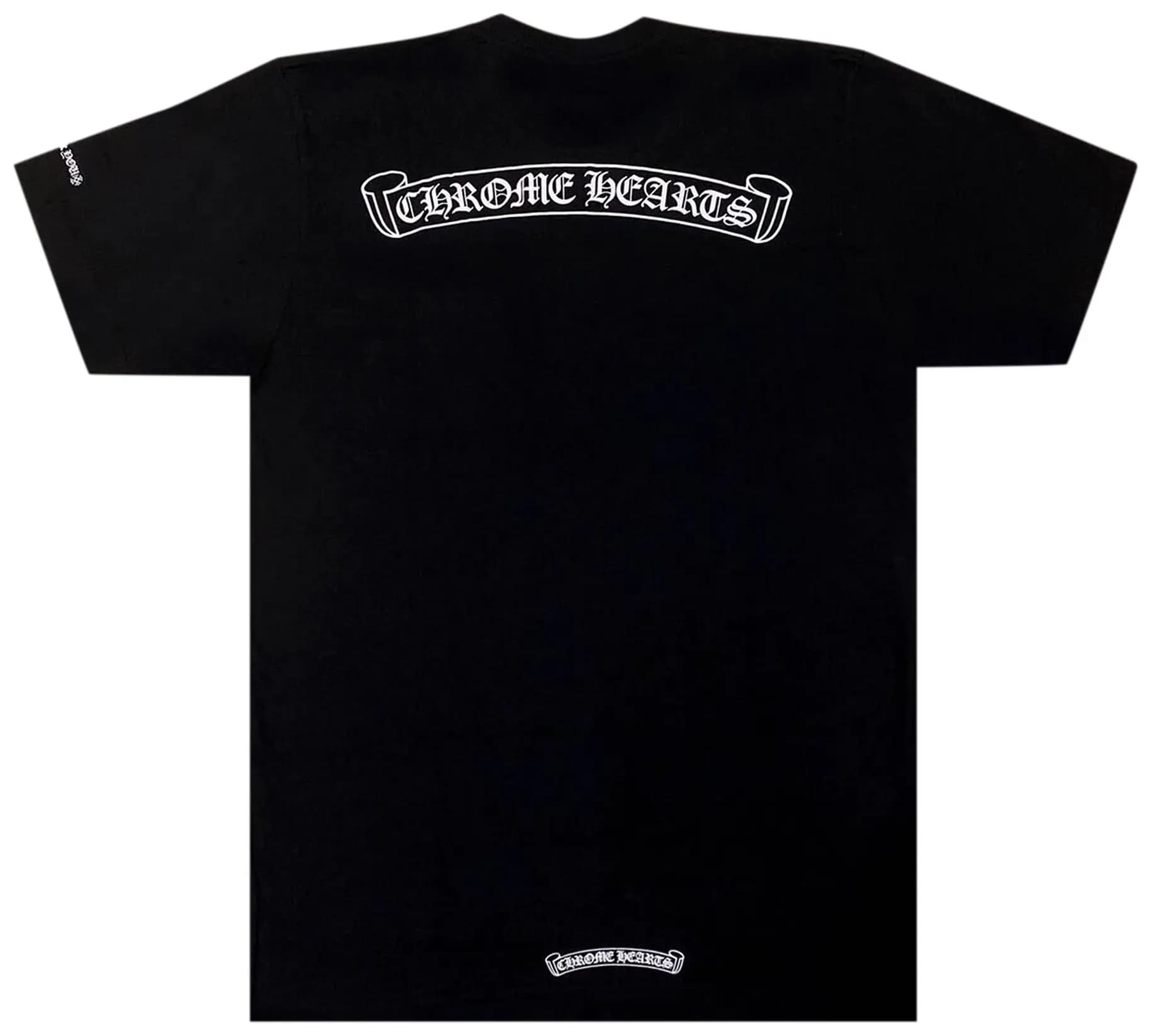 Chrome Hearts Scroll Logo T-Shirt 'Black' 2