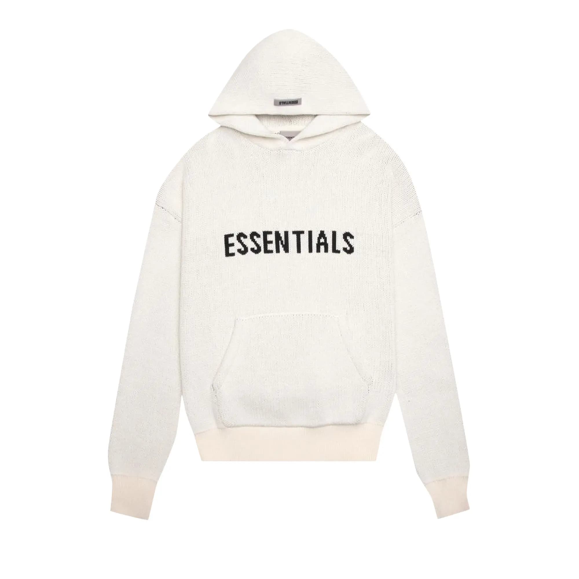 Fear of God Essentials Knit Hoodie 'Cream' by Fear Of God Essentials