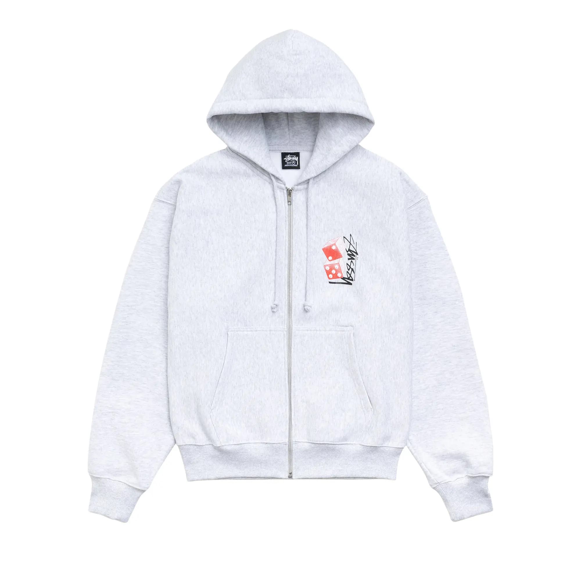 Stussy Tall Dice Zip Hoodie 'Ash Heather' by Stüssy