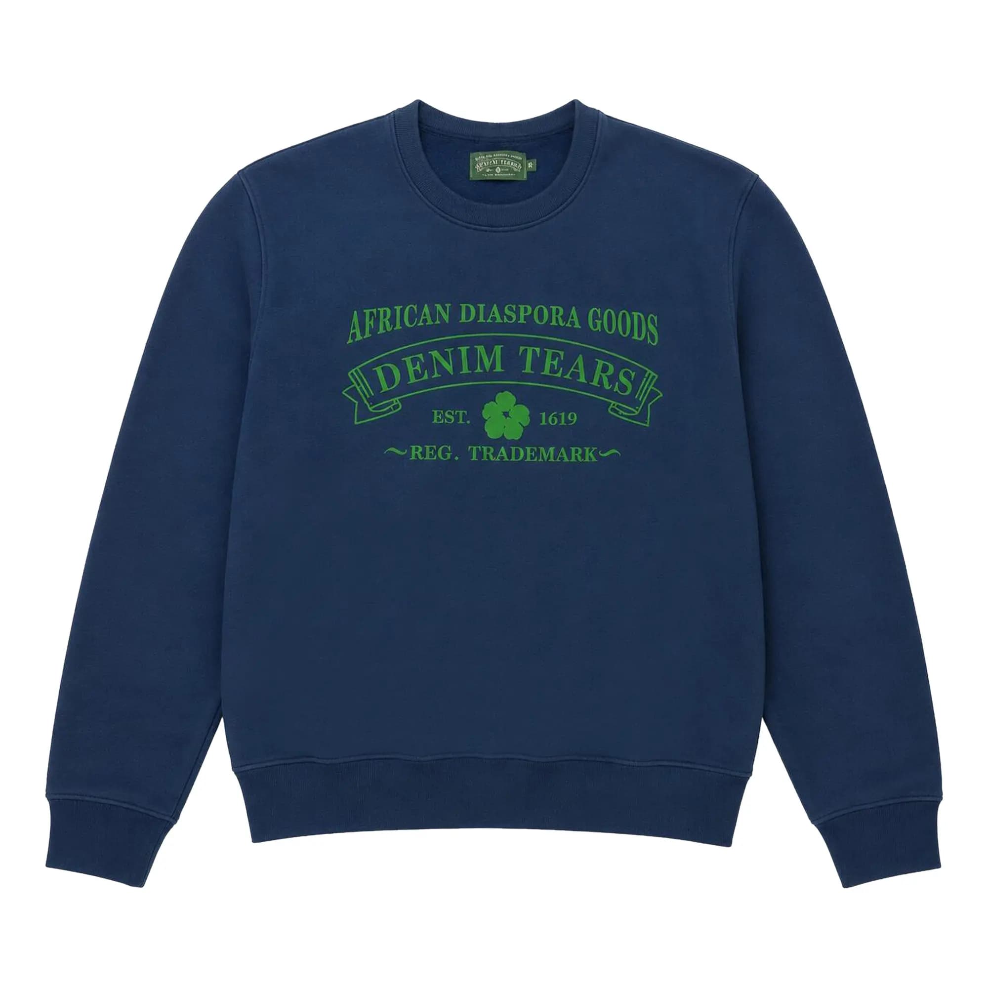 Denim Tears ADG Crewneck 'Navy/Green' by Denim Tears