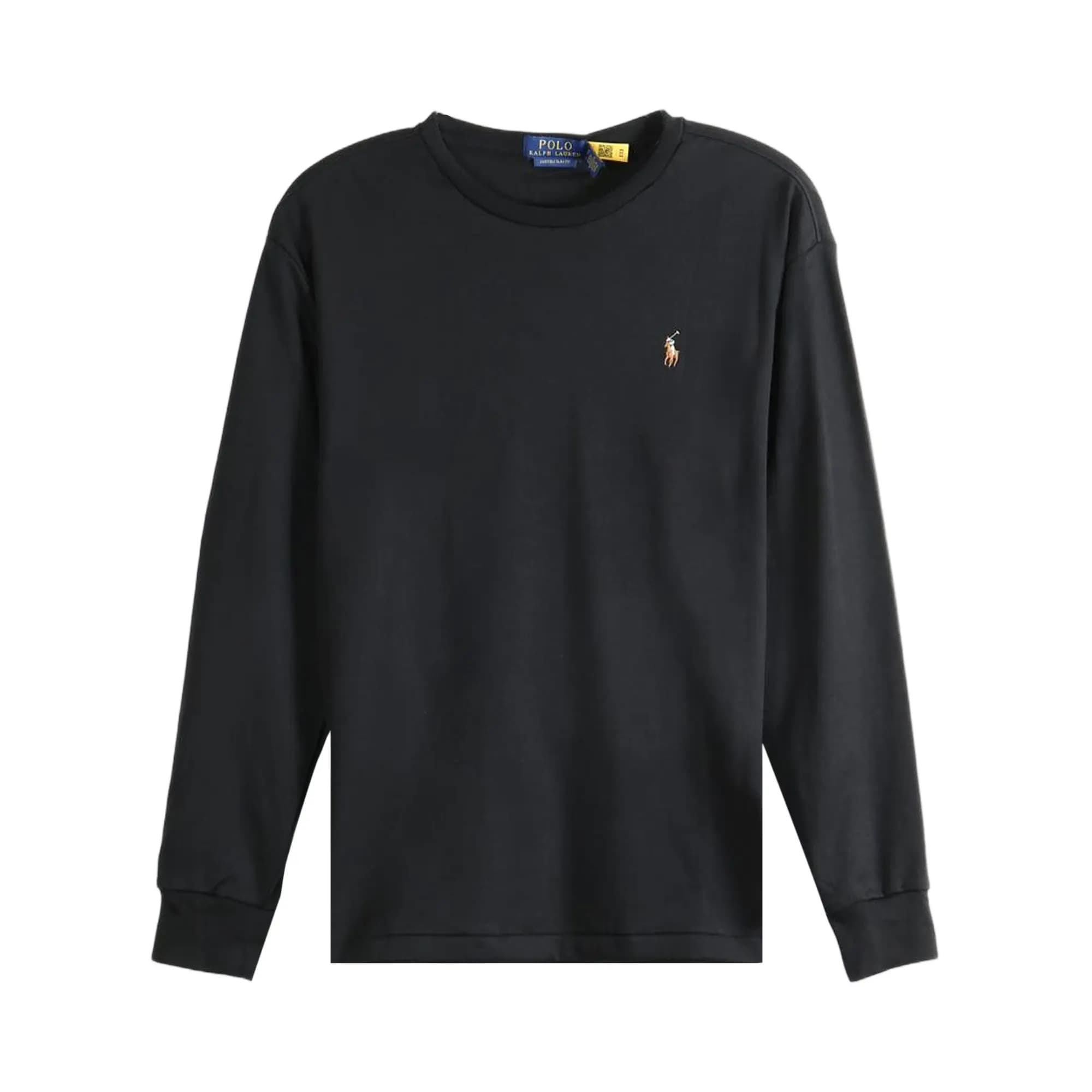 Polo Ralph Lauren Long-Sleeve Soft Touch Crewneck T-Shirt 'Black' by Polo Ralph Lauren
