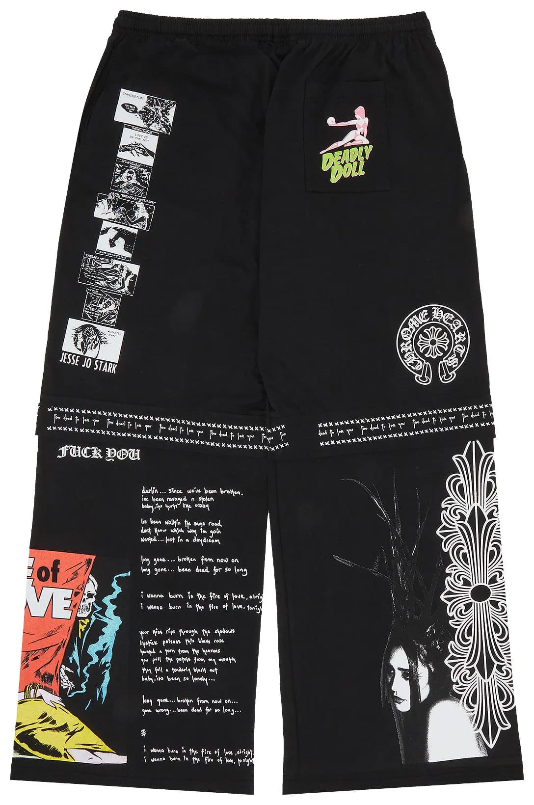 Chrome Hearts x Deadly Doll Sweatpants 'Black' 2