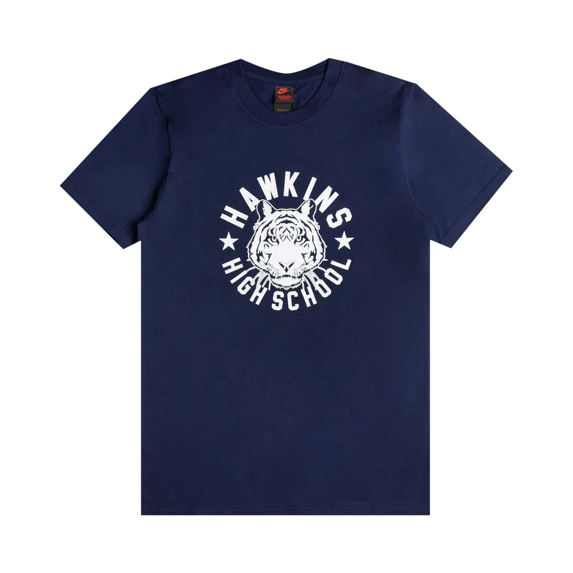 Nike x Stranger Things Hawkins High Tee 'College Navy/Sail' by Nike